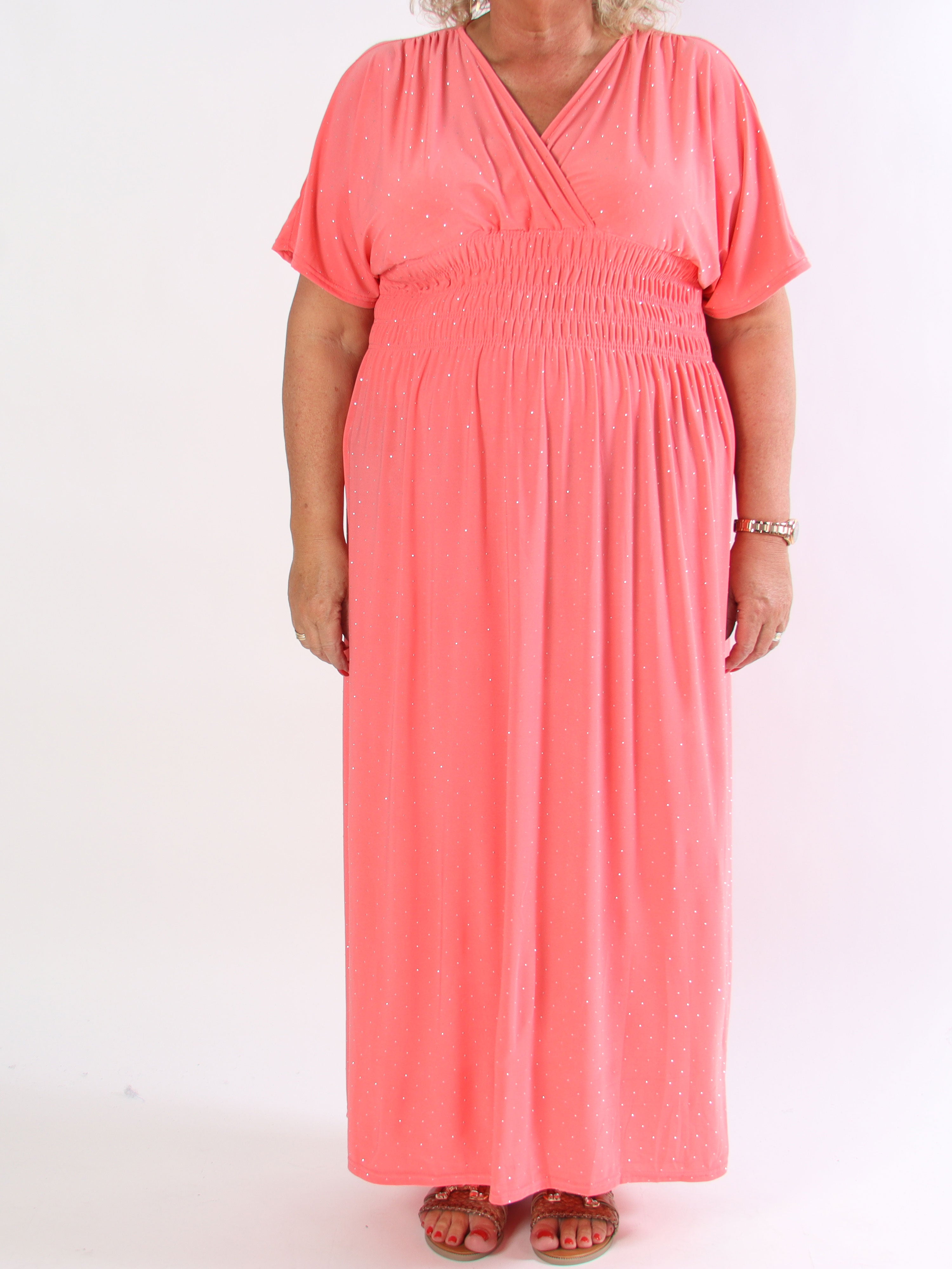 Pams Crystal - Lång stretchklänning med strass