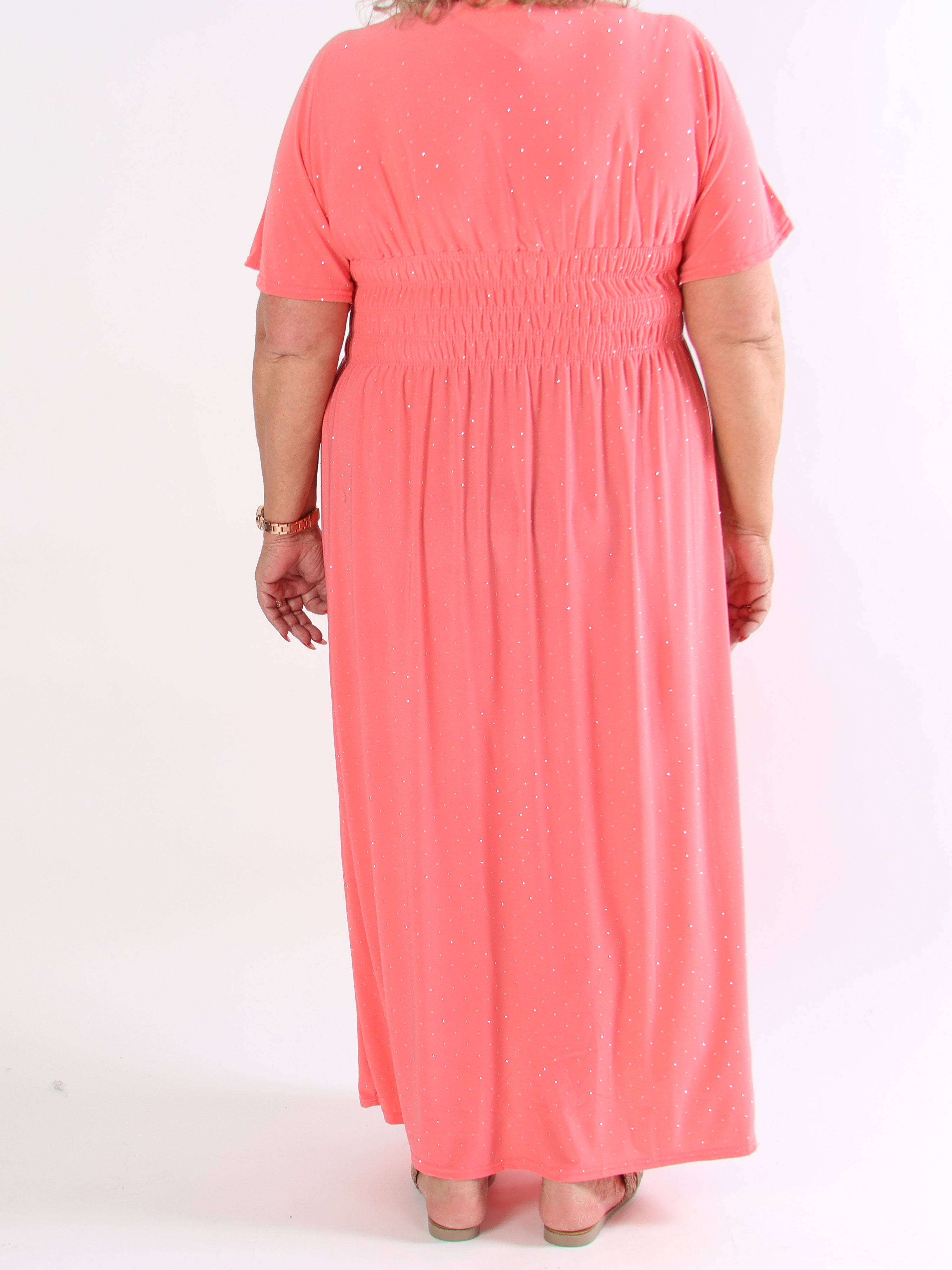 Pams Crystal - Lång stretchklänning med strass