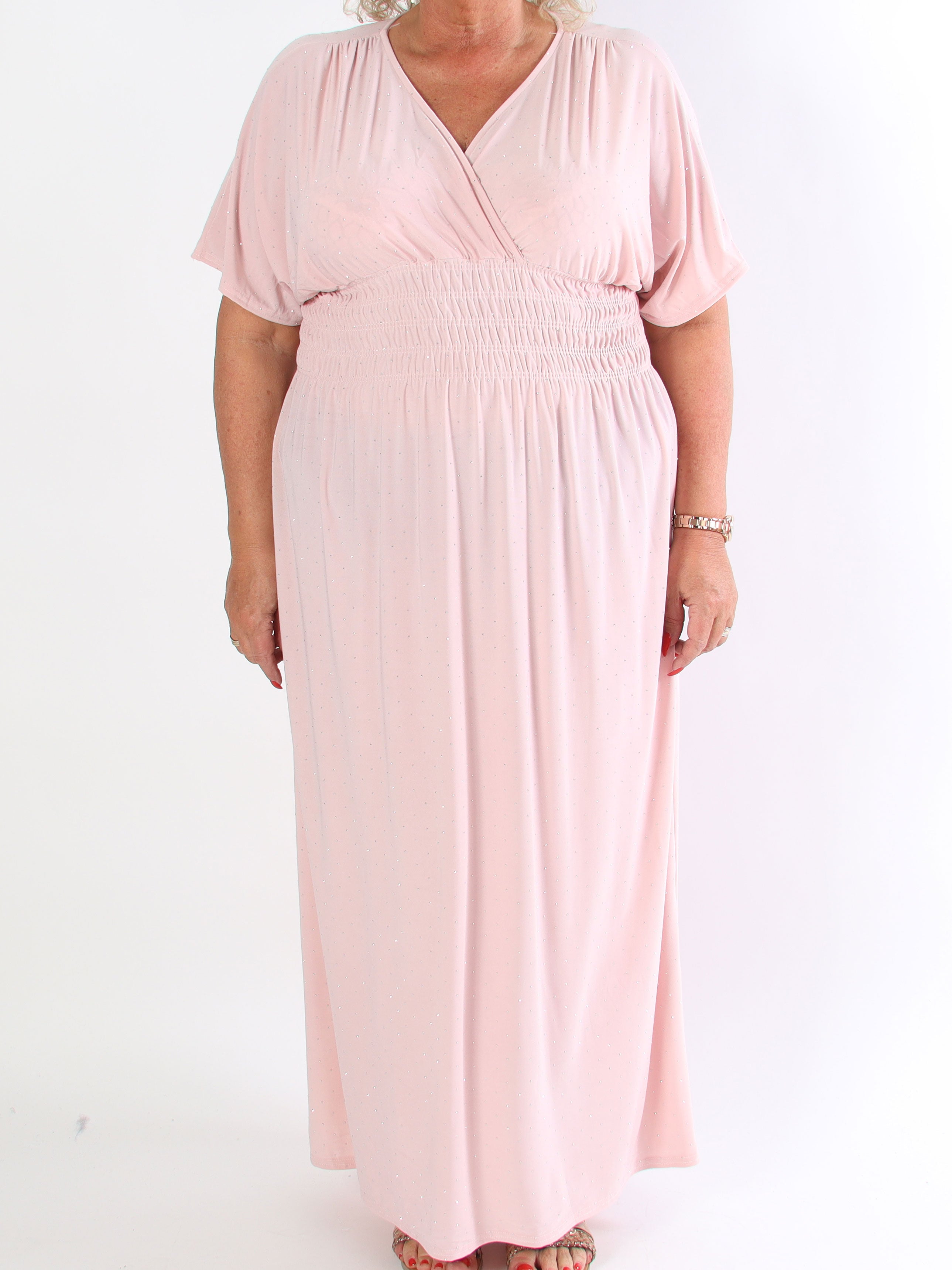 Pams Crystal - Lång stretchklänning med strass