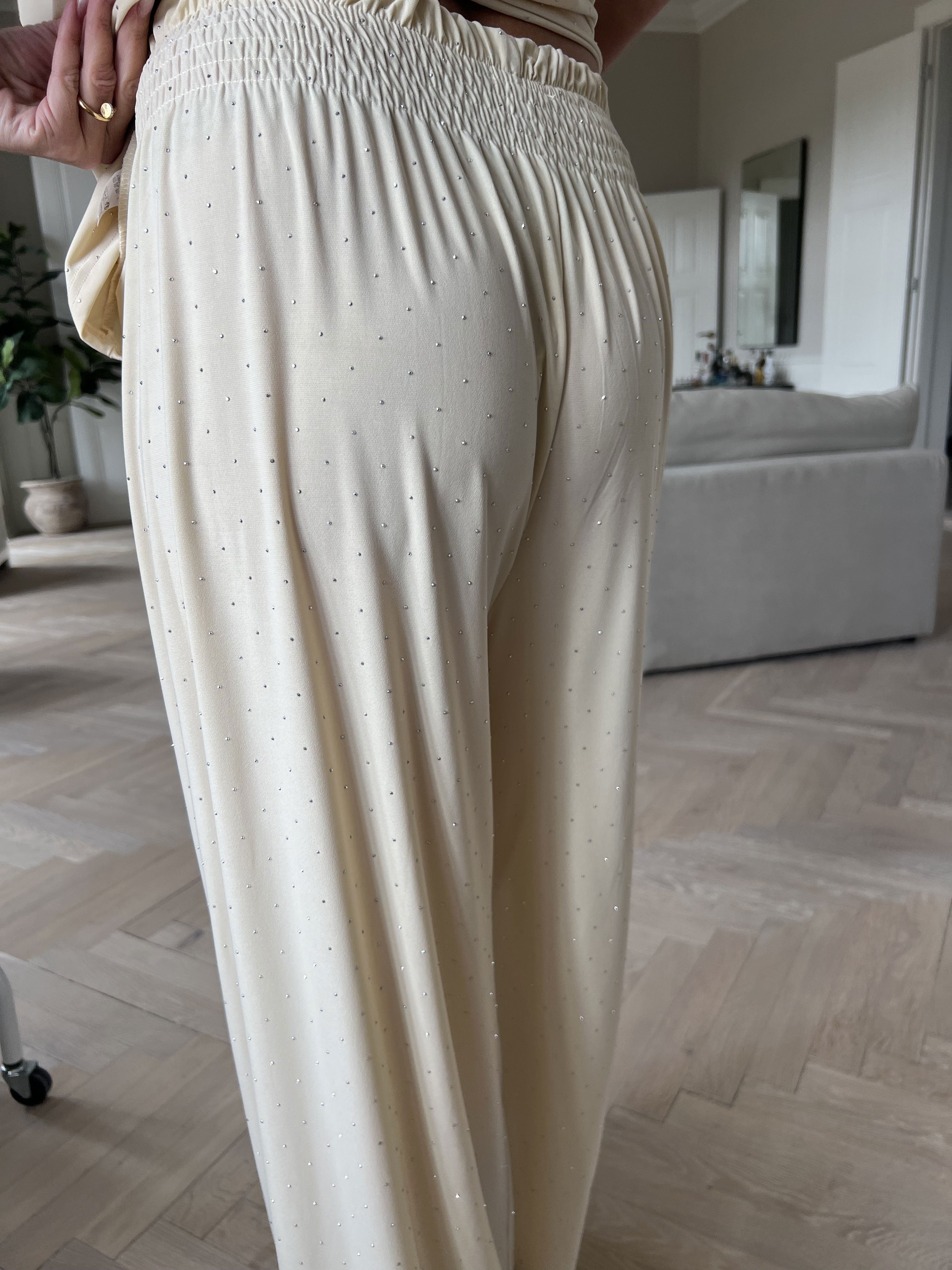 Pams Crystal Pants - Fina elastiska byxor pyntade med strass