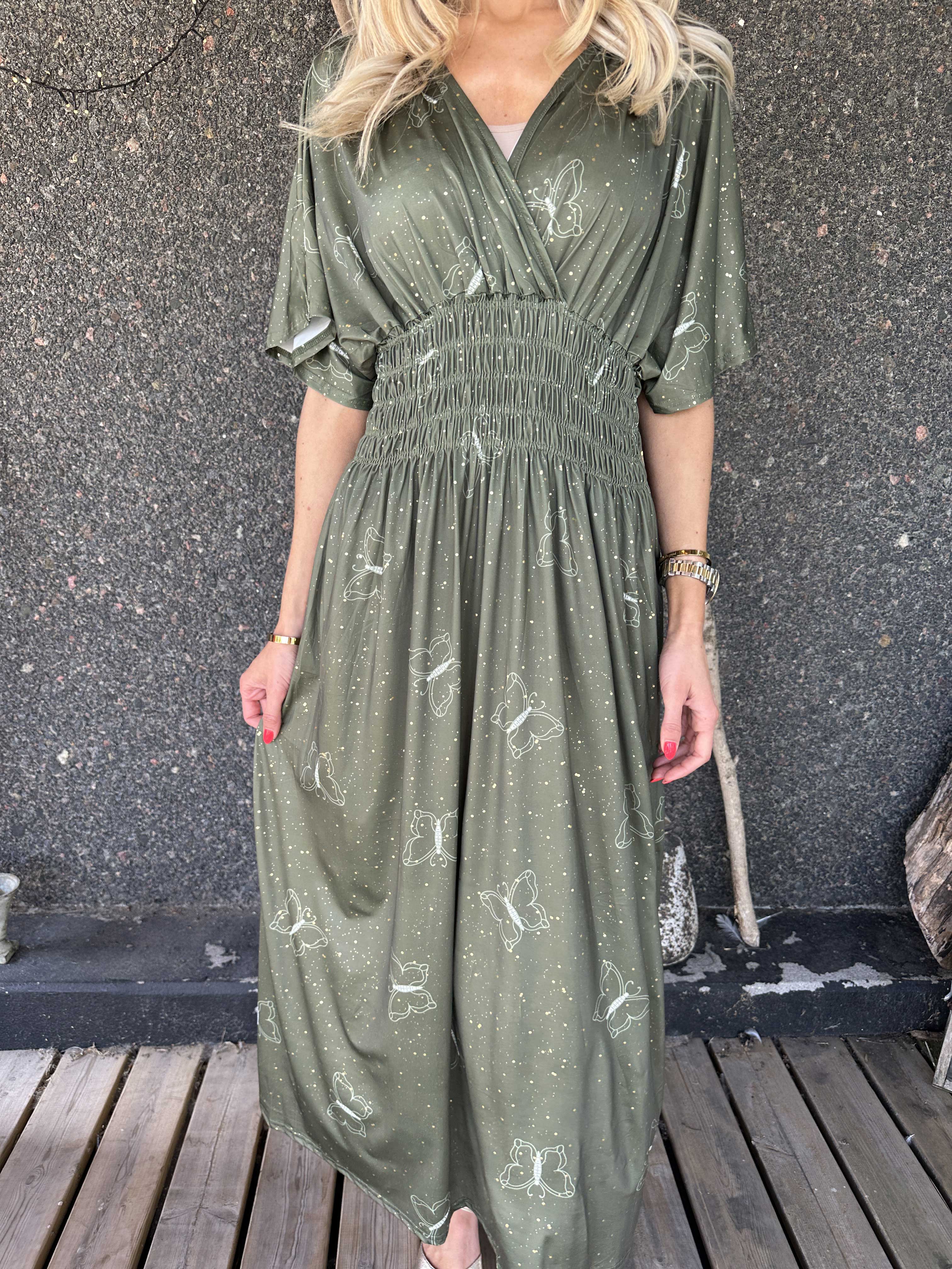 Pams Dust - Resårklänning med fjärilar och guldstoft