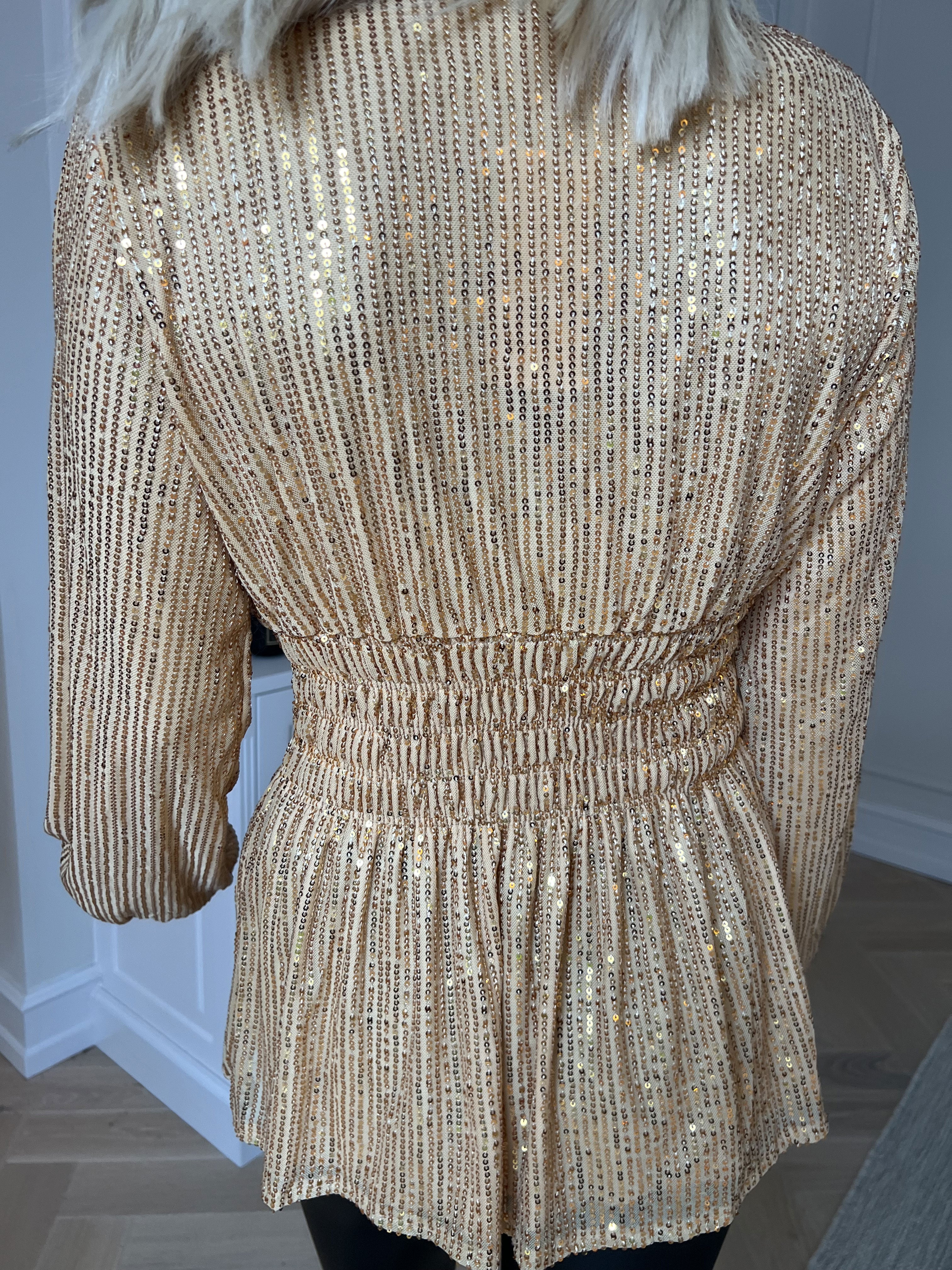 Pams Glitter Shirt L/S - Blus med paljetter och långa ärmar