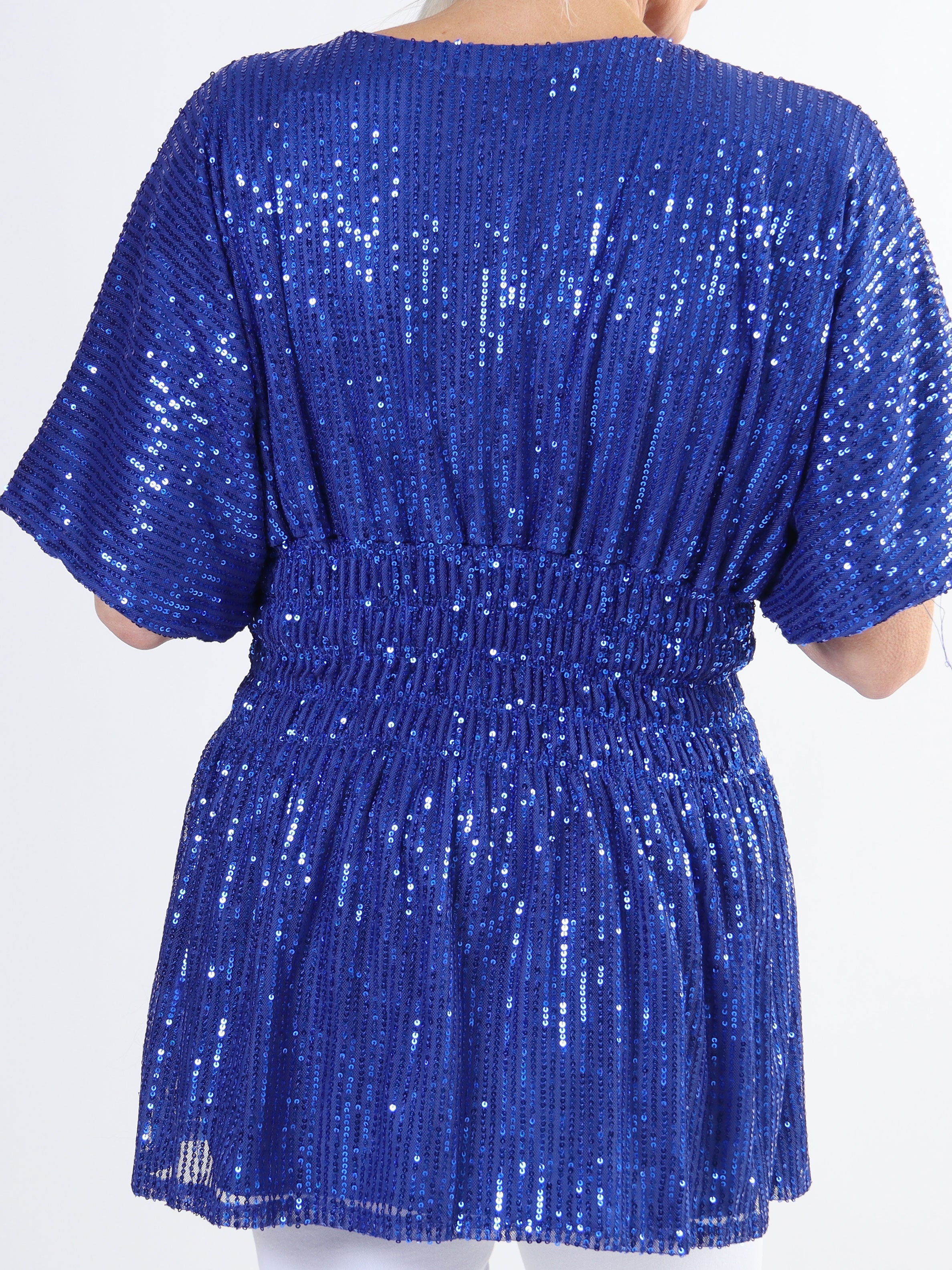 Pams Glitter Shirt - Söt tunika i stora storlekar med smock och paljetter