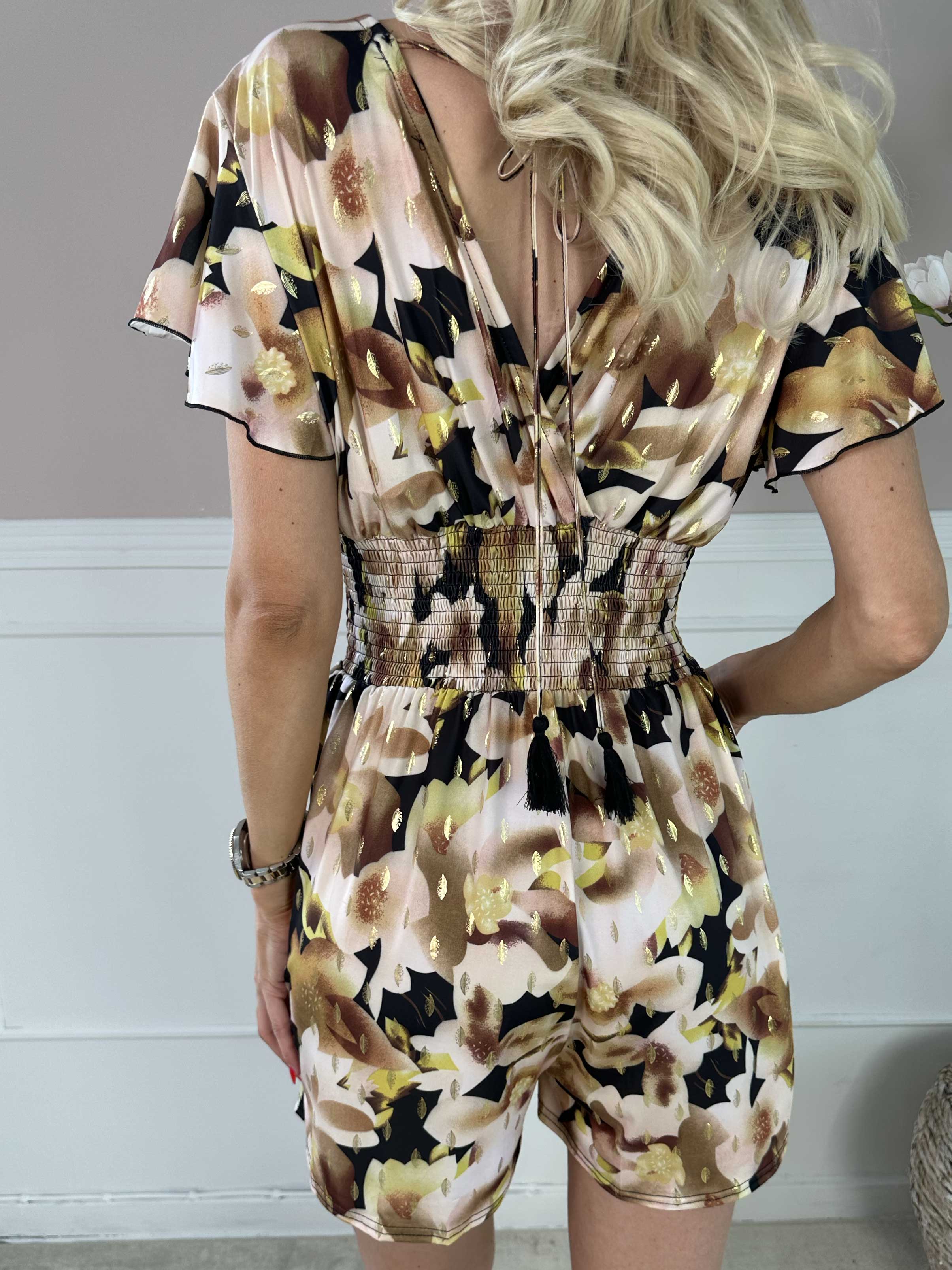 Pams Sweet Flower Playsuit - Jumpsuit med resår och blommigt tryck