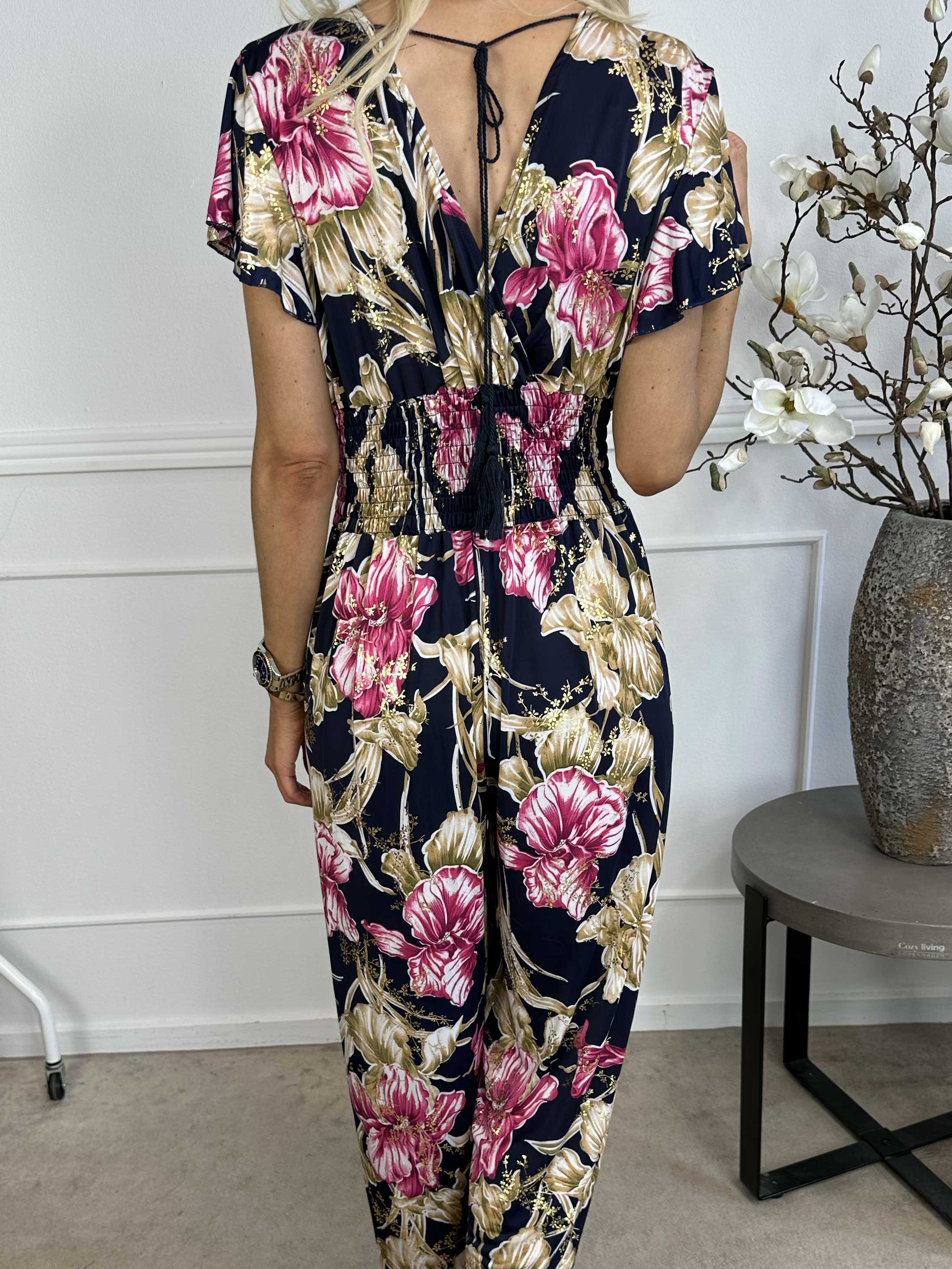 Pams Spring Jumpsuit O/B - Blommig jumpsuit med resår