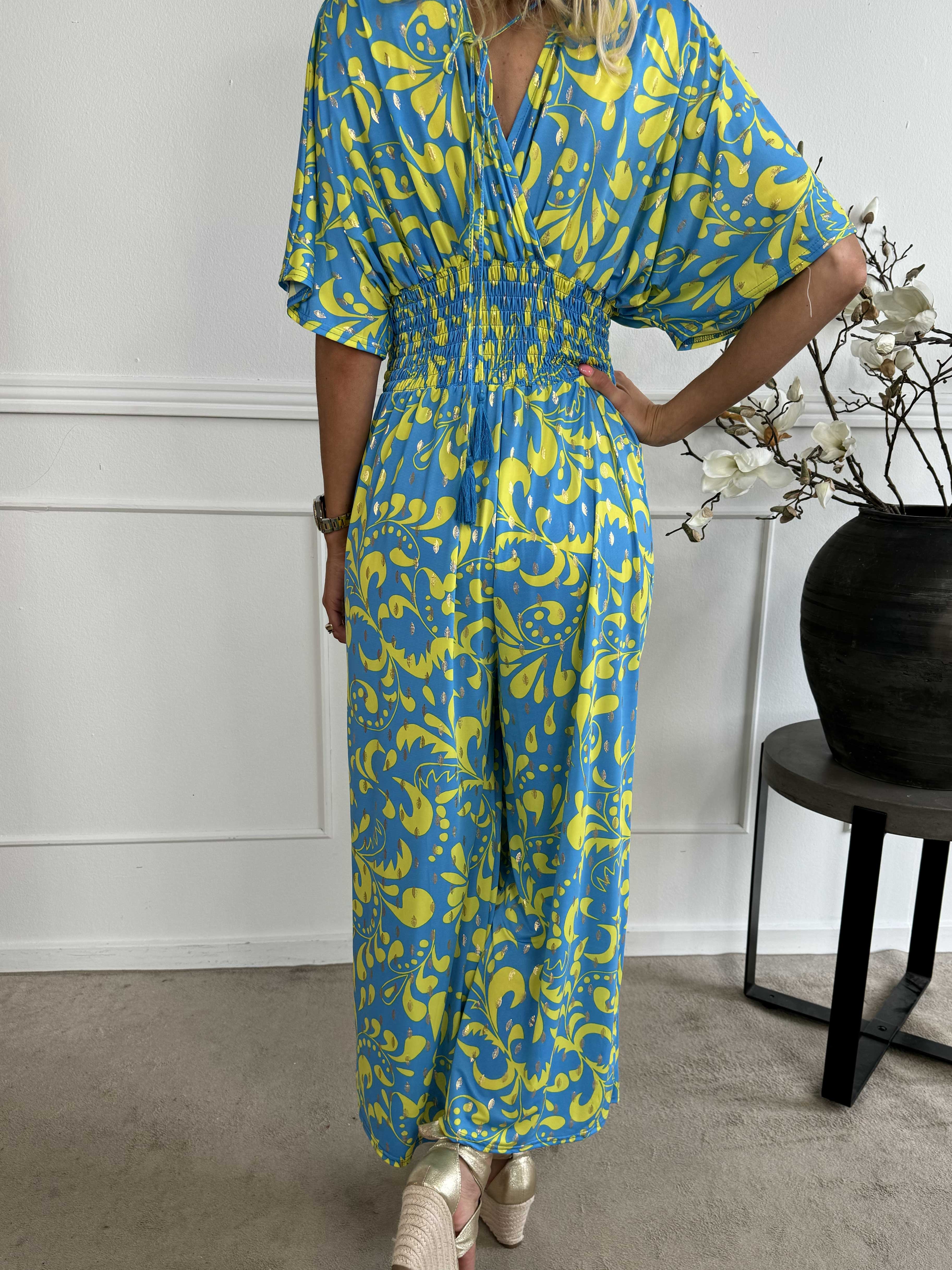 Pams Magic Jumpsuit O/B - Mönstrad jumpsuit med resår