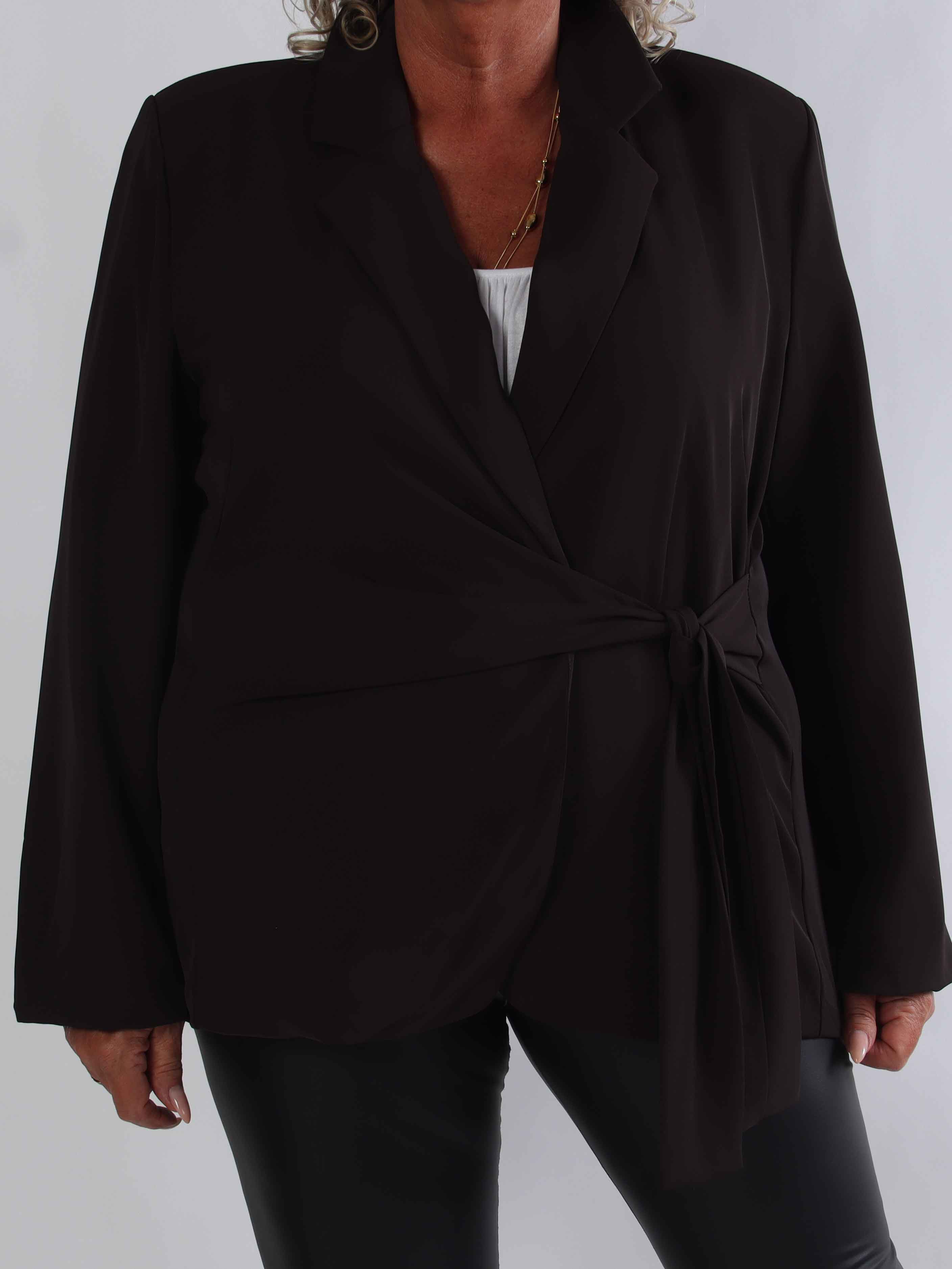 Pernille - Elegant blazer med bindebånd i siden