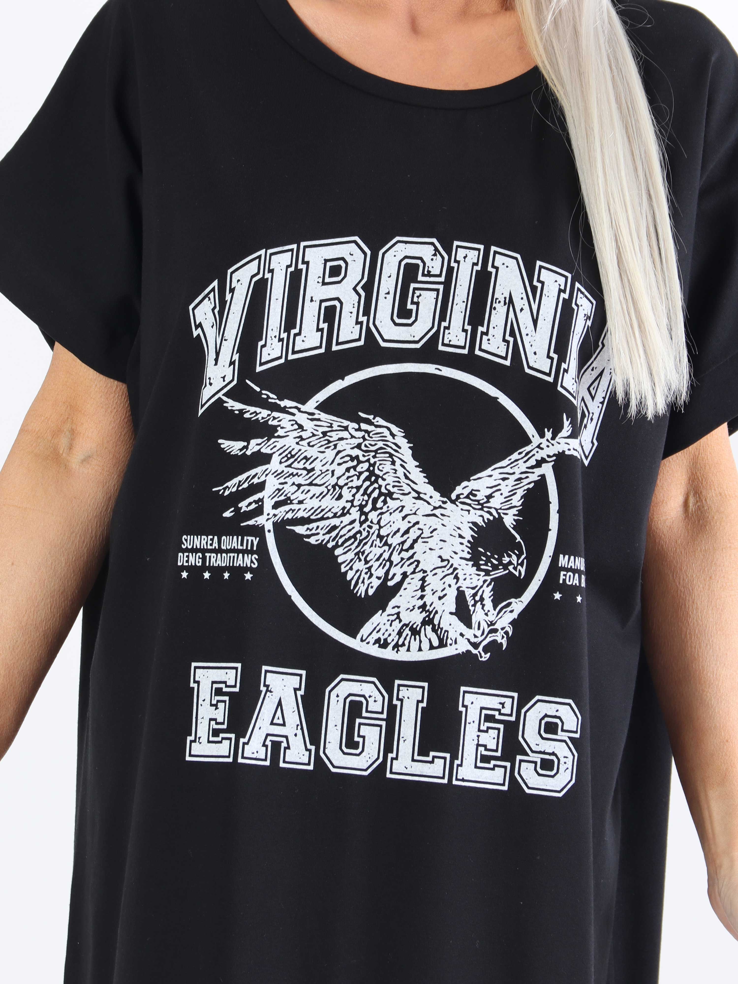 Pernille - Plus size t-shirtklänning i bomull med tryck