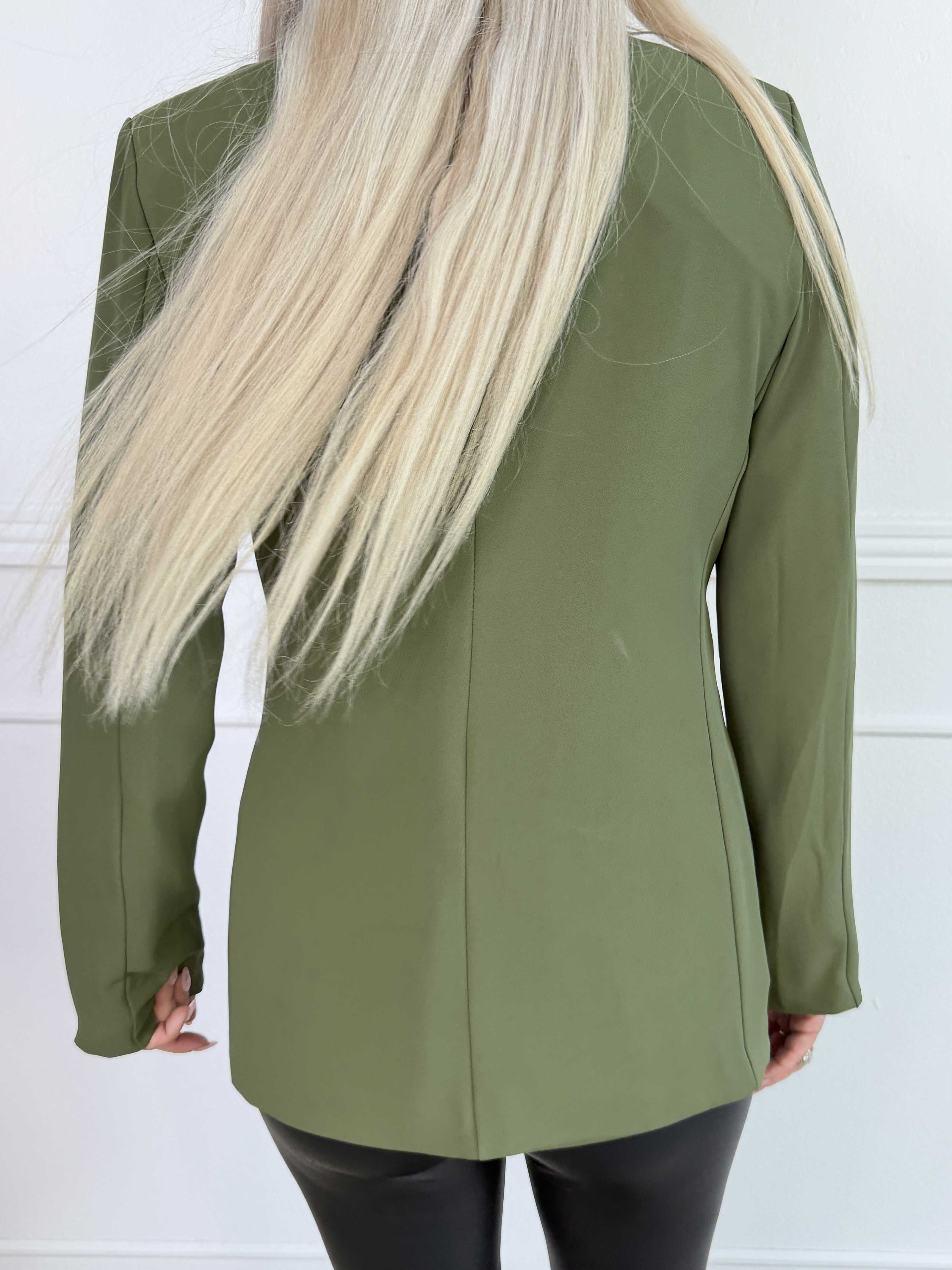 Pernille - Elegant blazer med bindebånd i siden