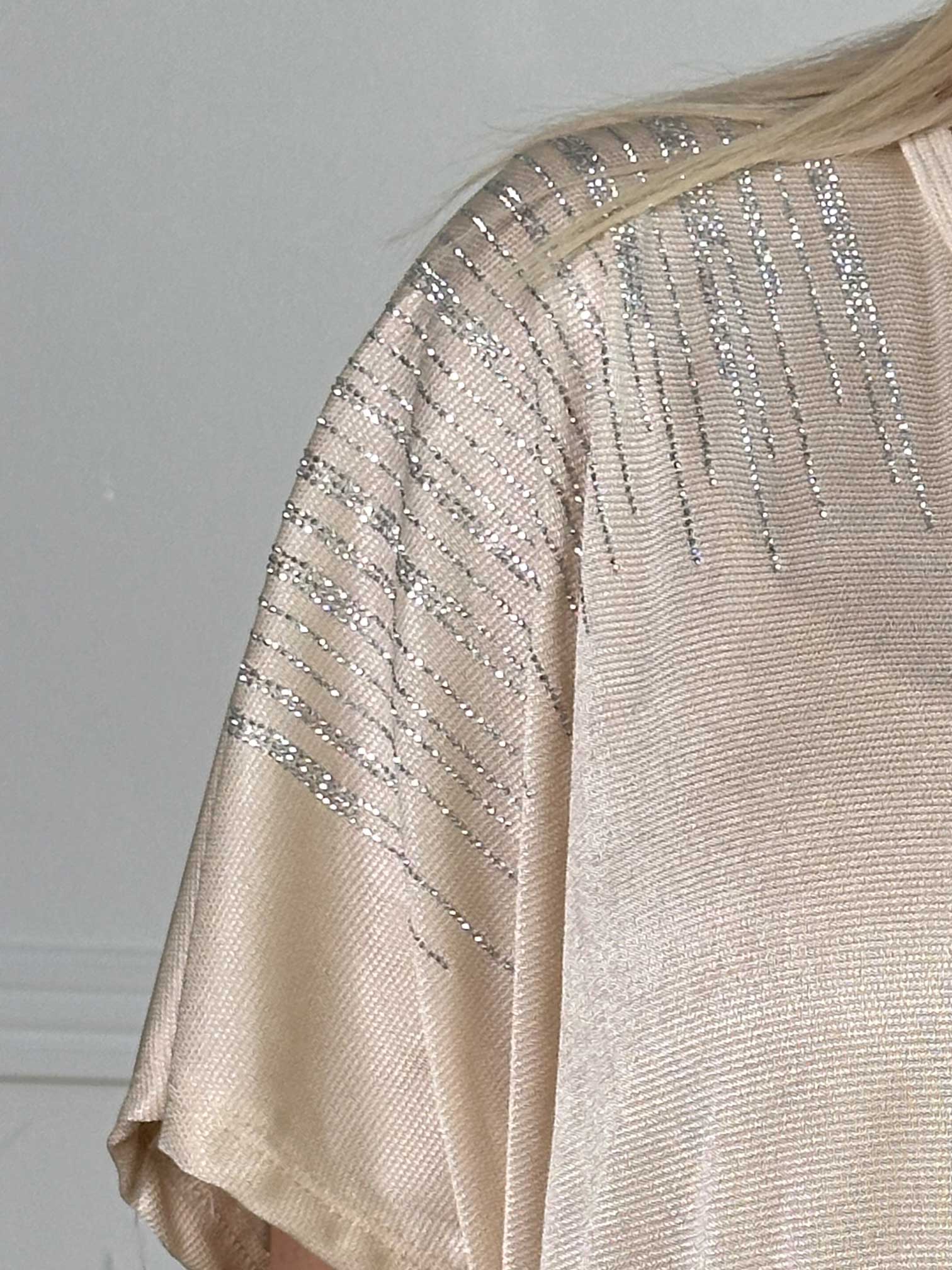 Phoebe - Viskos tunikaklänning i lös passform med strass.