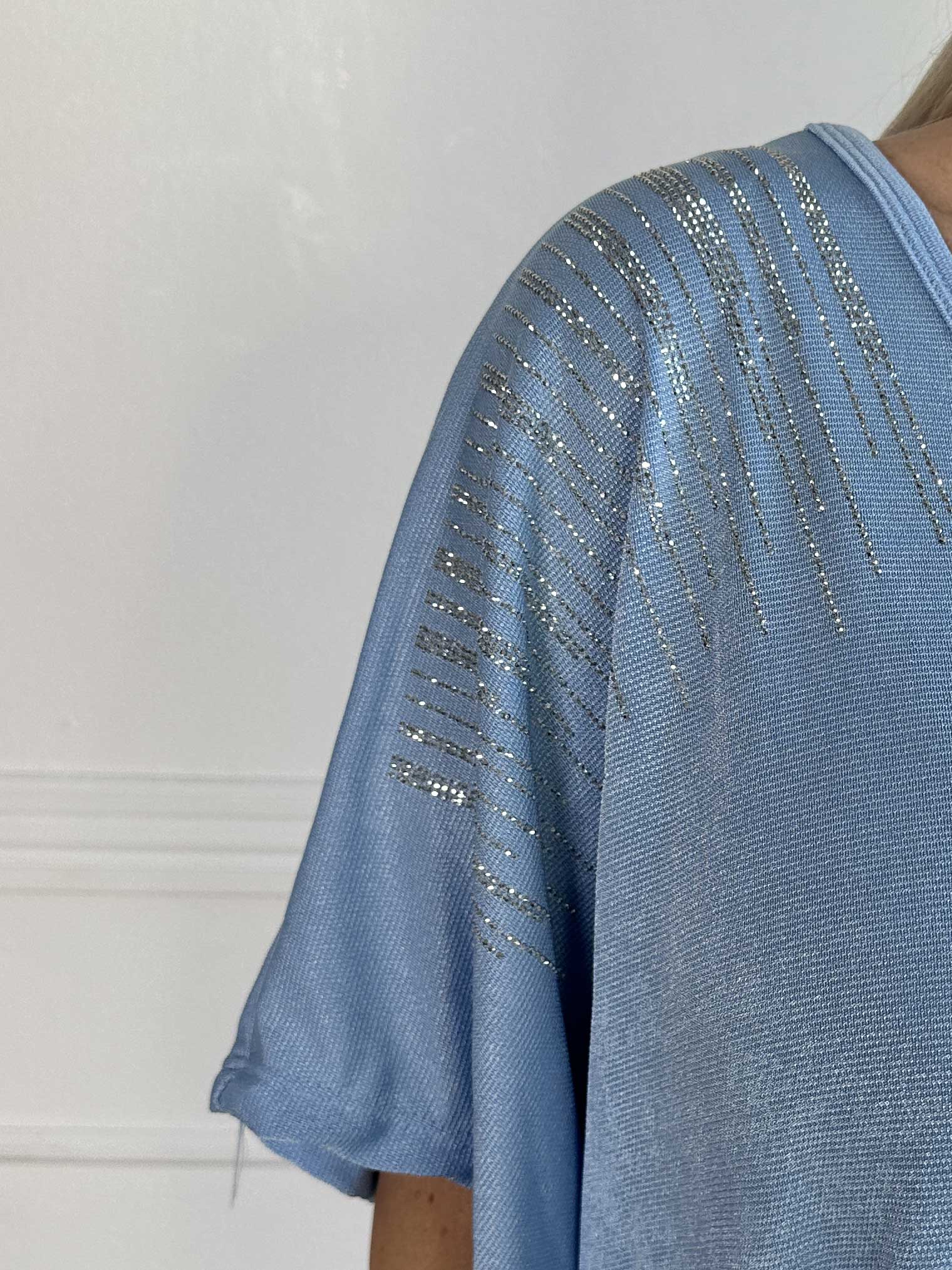 Phoebe - Viskos tunikaklänning i lös passform med strass.