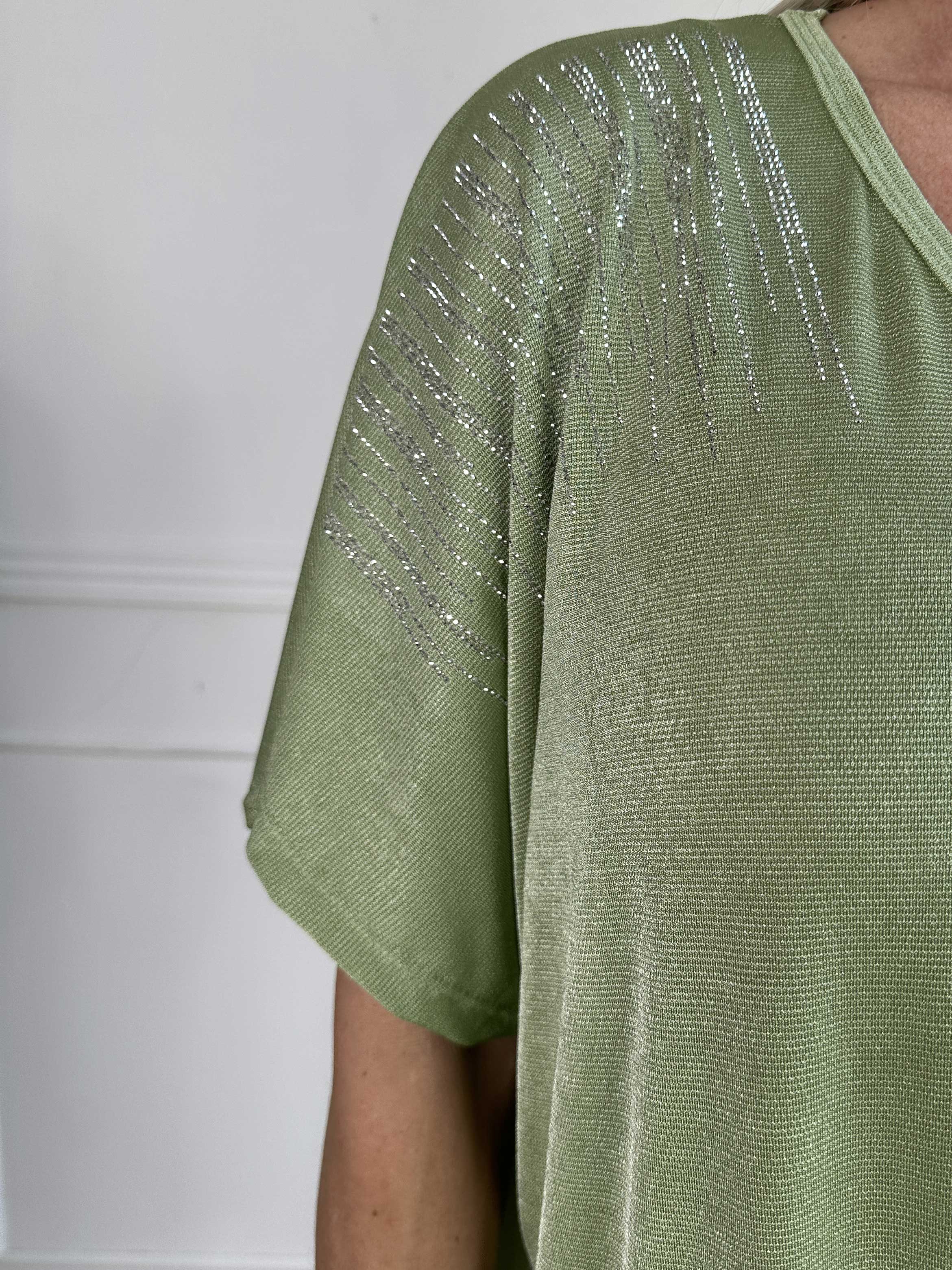 Phoebe - Viskos tunikaklänning i lös passform med strass.