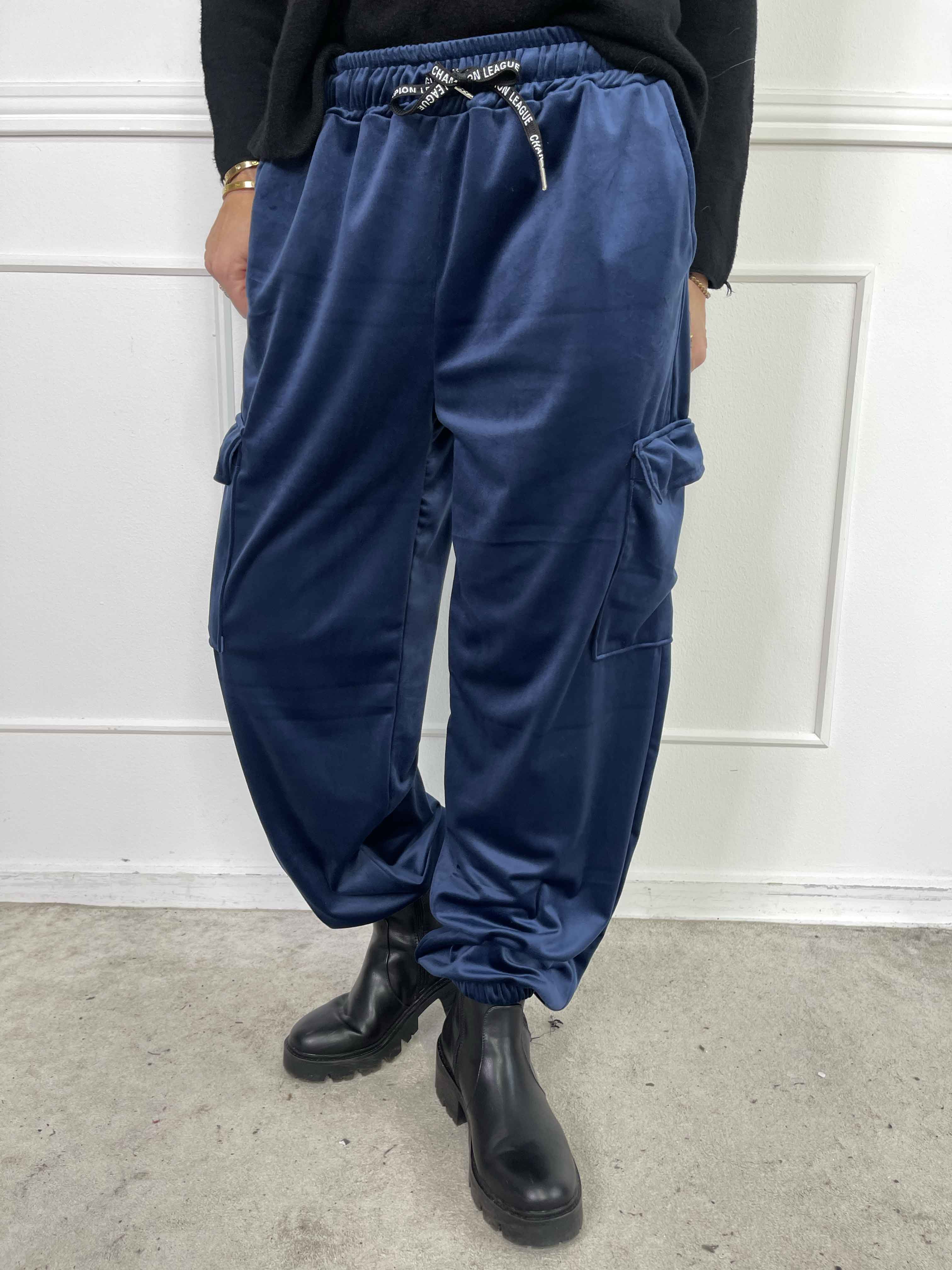 Pippa - Bløde cargobukser i velour