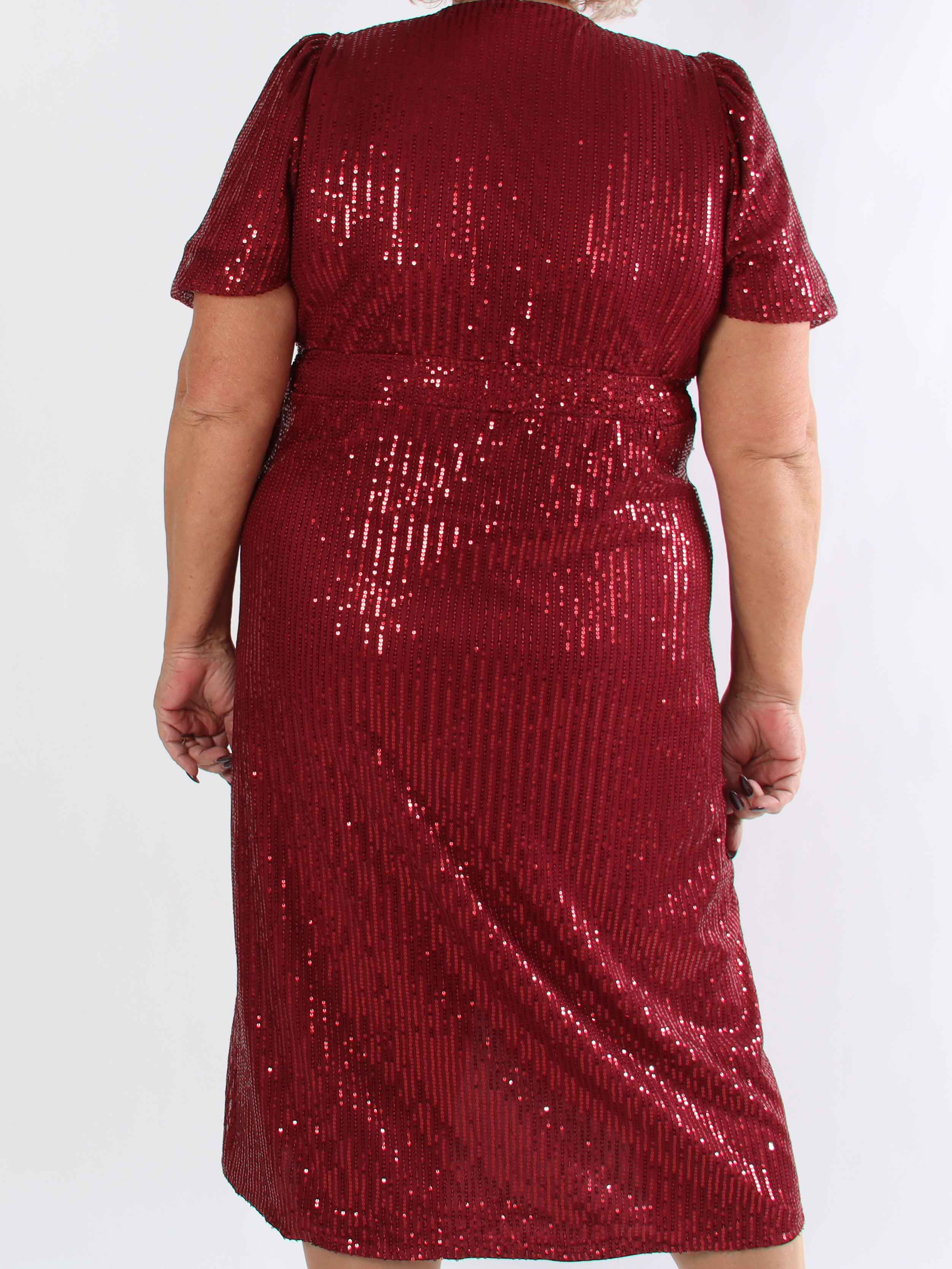 Primula Glitter - Plus size omlottklänning med paljetter