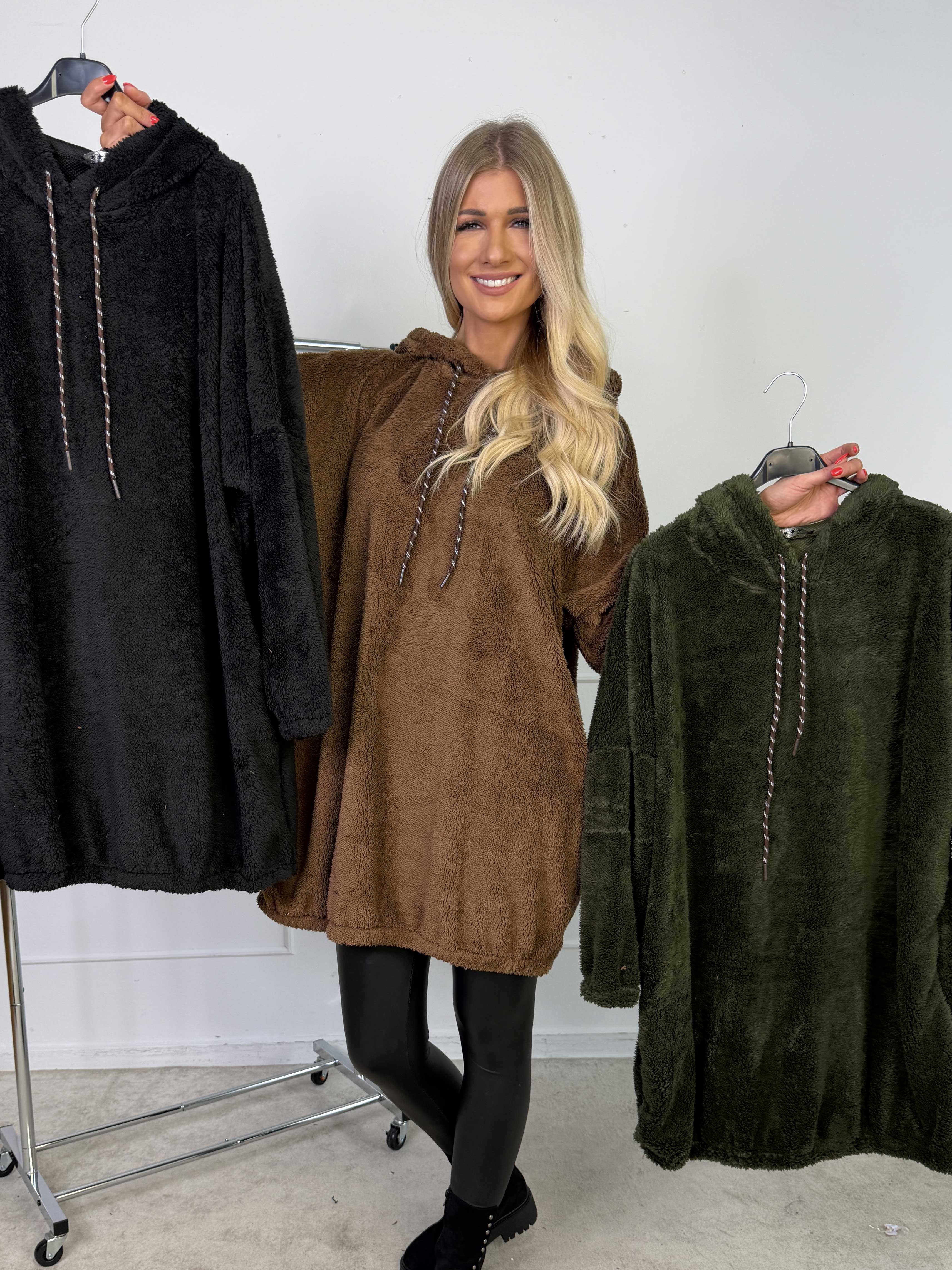 Puffy - Oversized hoodie i fluffy og blød kvalitet