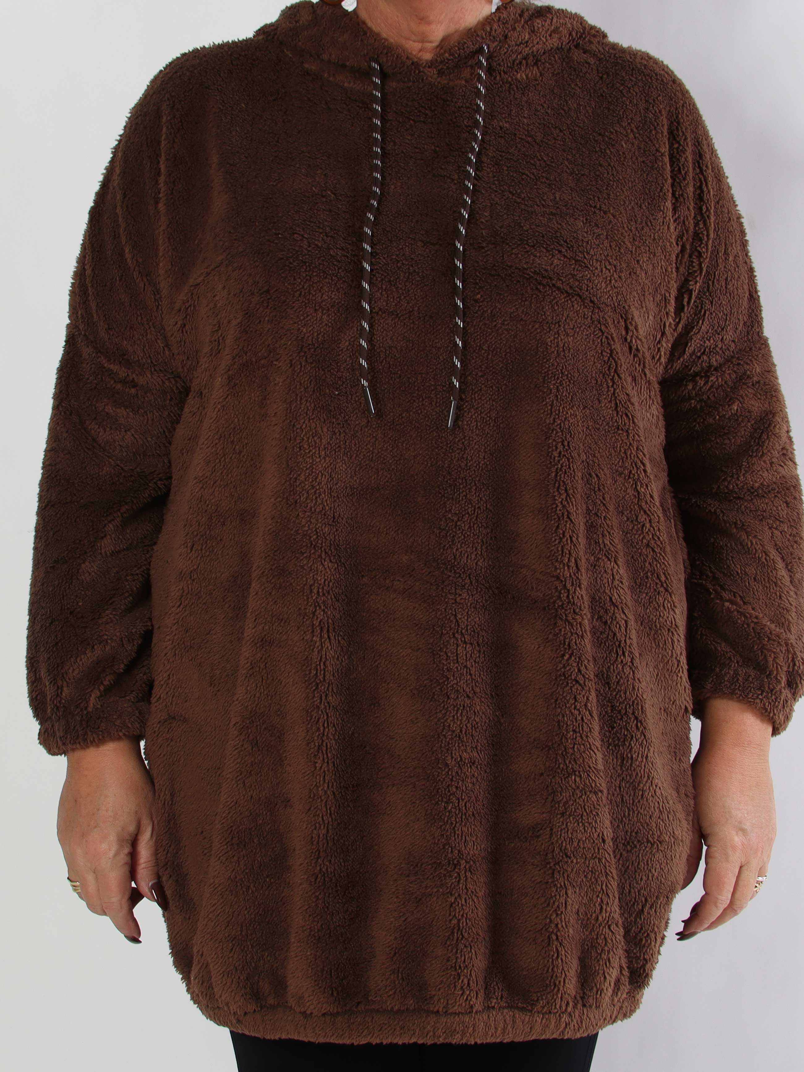 Puffy - Plus size hoodie i fluffy og blød kvalitet
