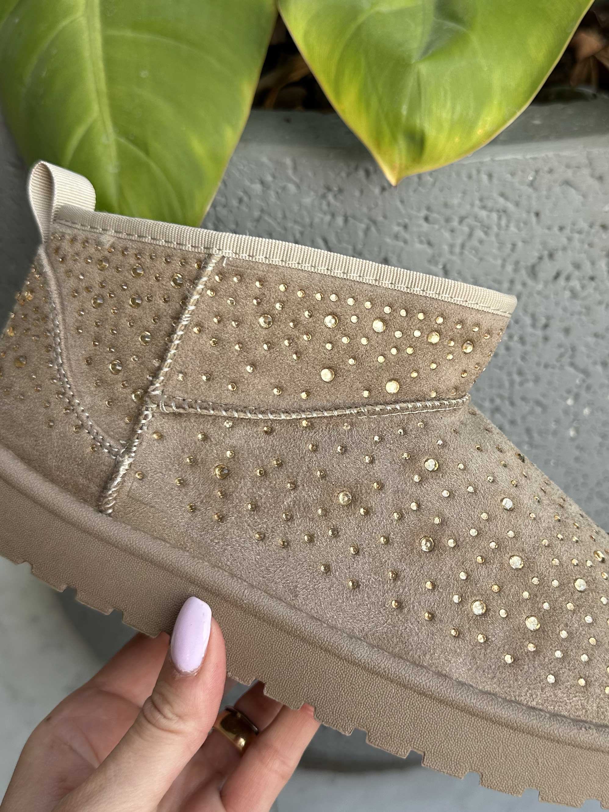 Queen - Låga teddystövlar med fuskpälskant