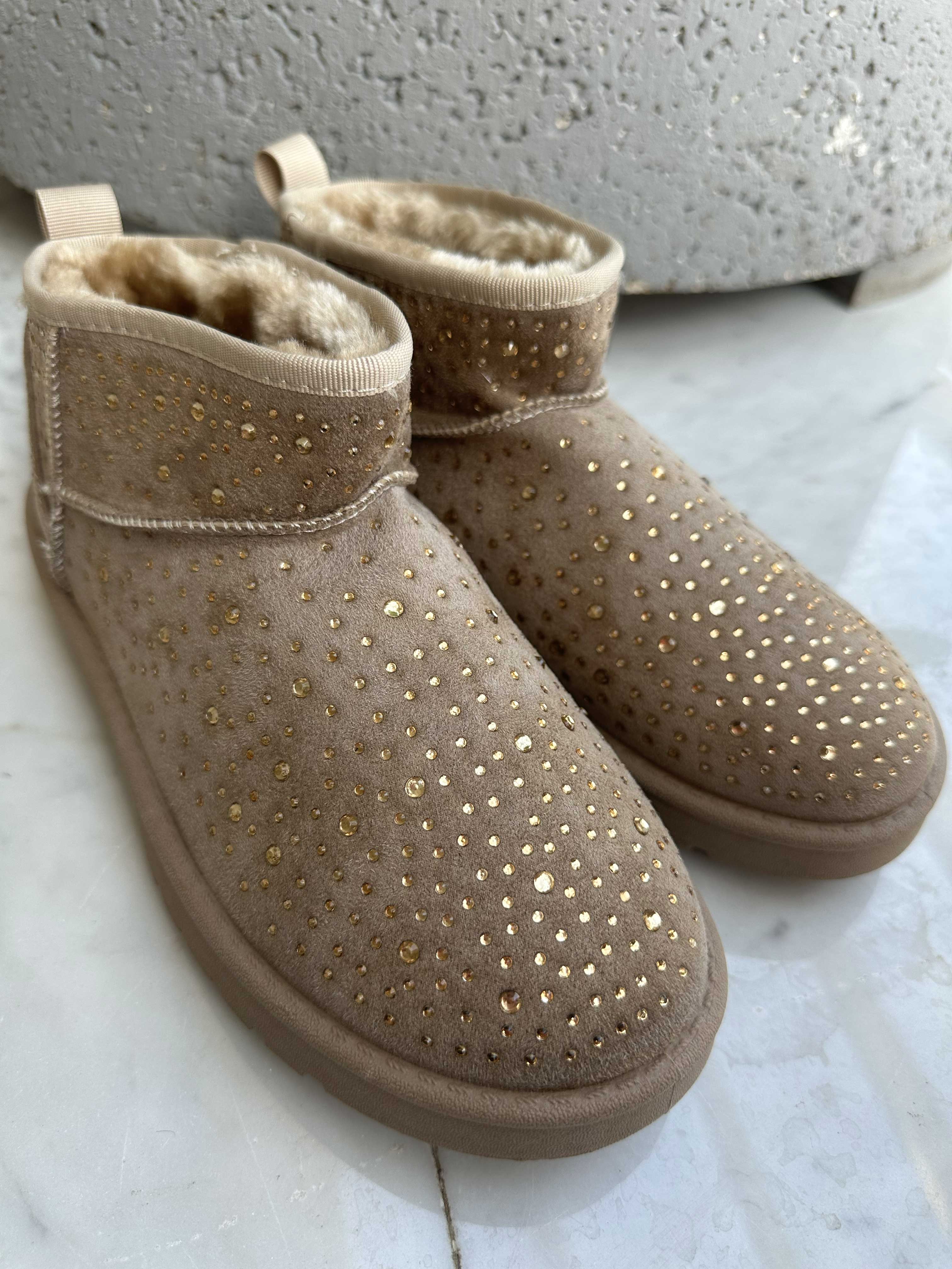 Queen - Låga teddystövlar med fuskpälskant