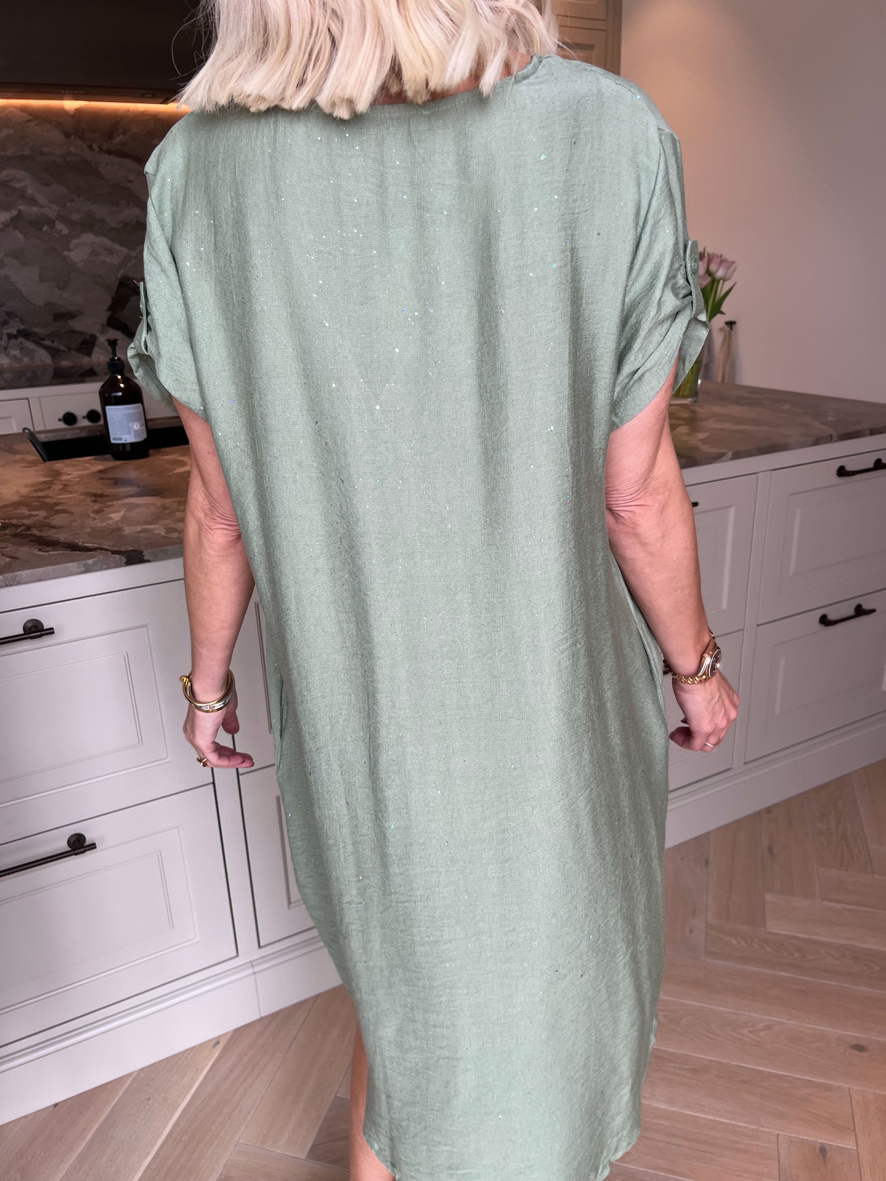 Renee - Sød tunikakjole i viskose dækket med glimmer