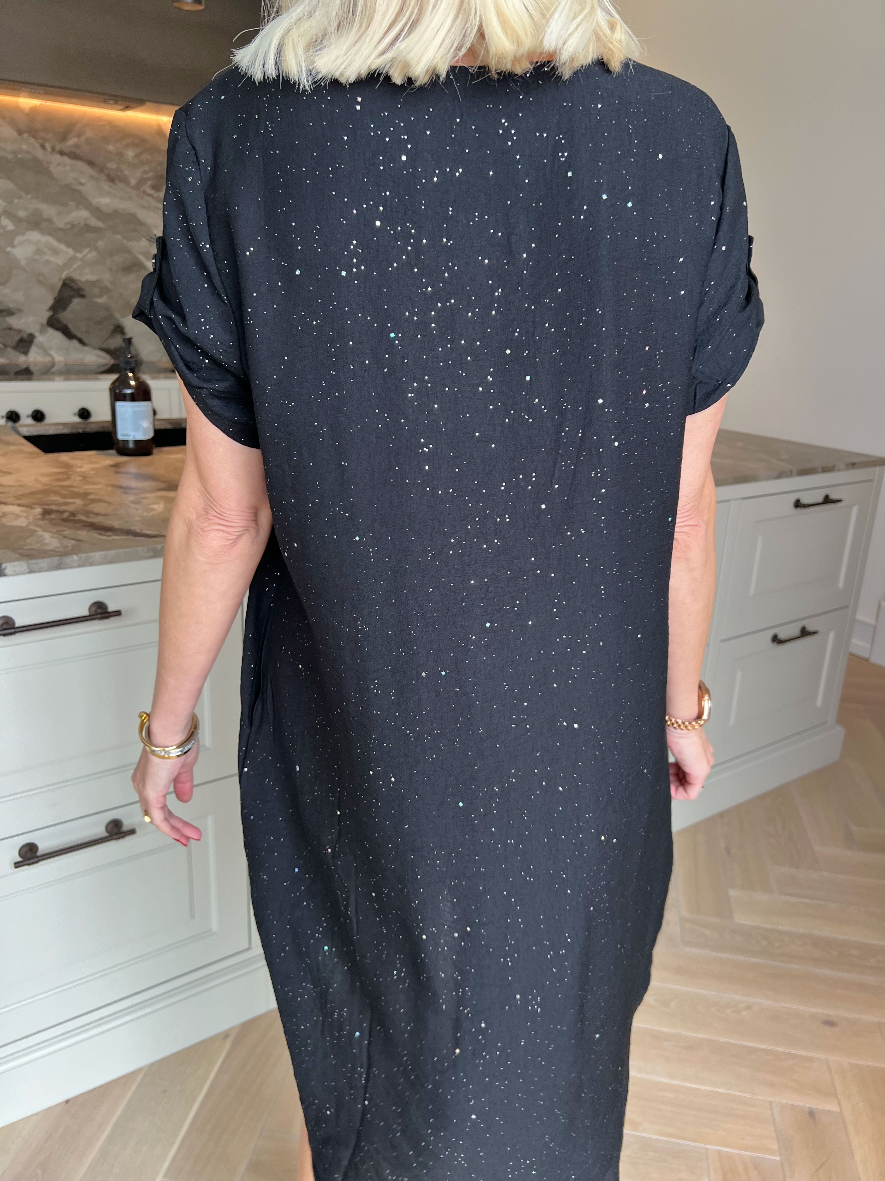 Renee - Sød tunikakjole i viskose dækket med glimmer