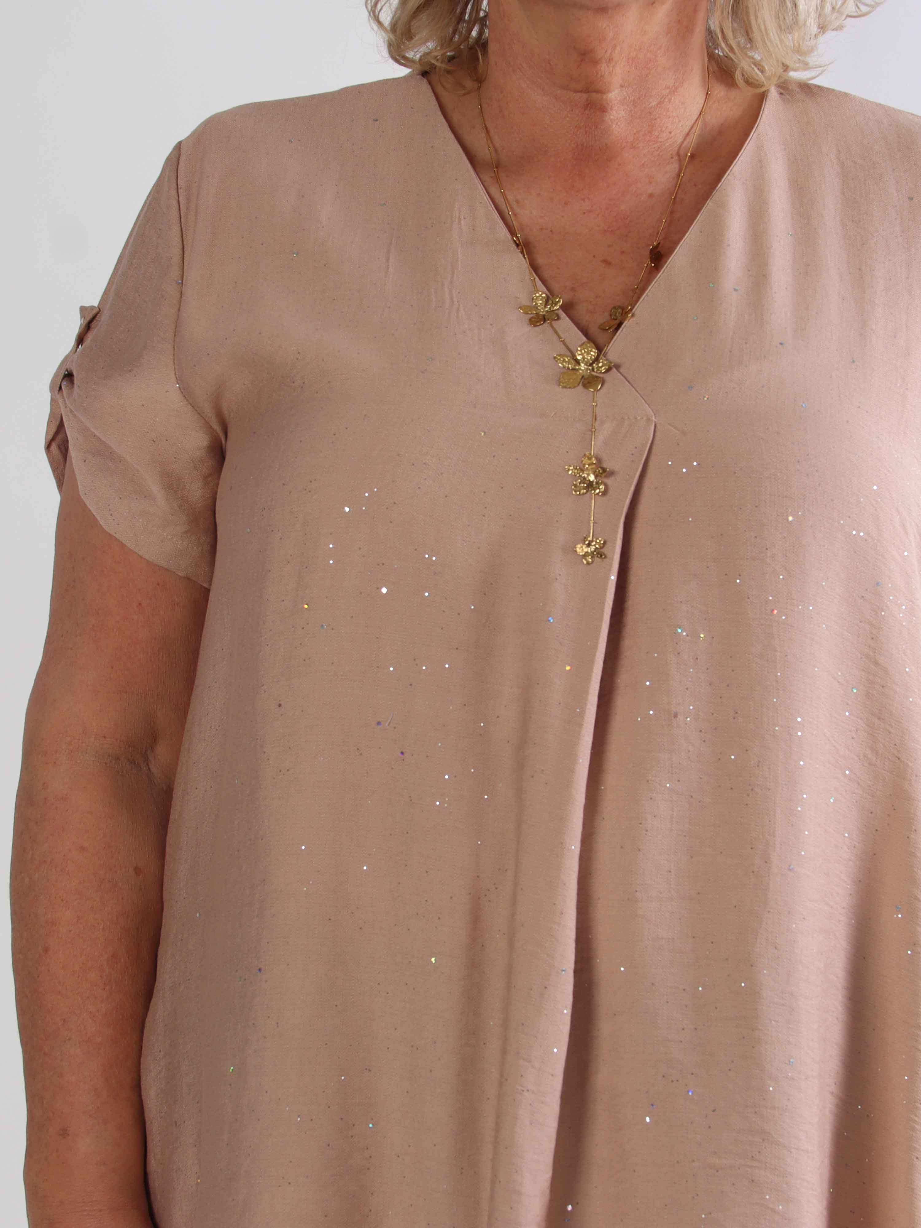 Renee - Sød tunikakjole i viskose dækket med glimmer