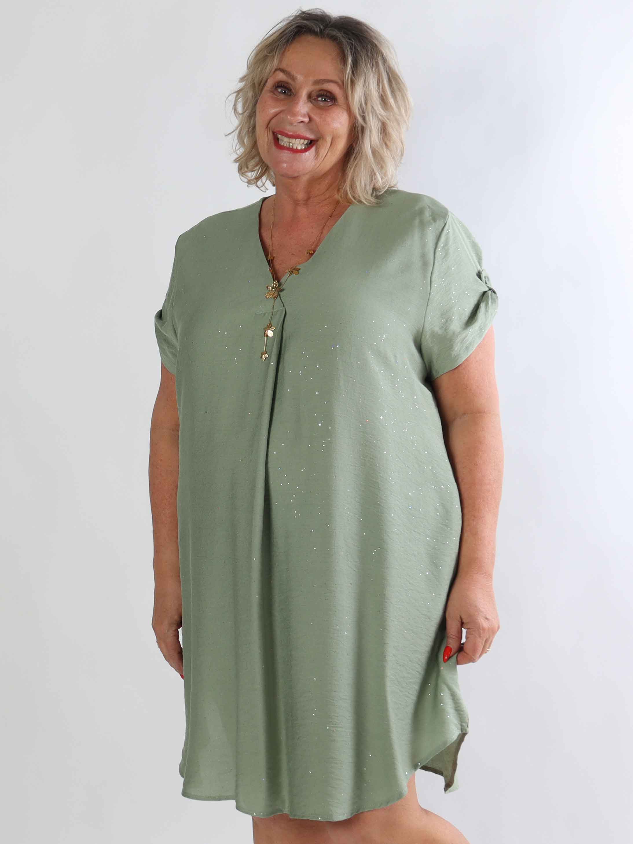 Renee - Sød tunikakjole i viskose dækket med glimmer