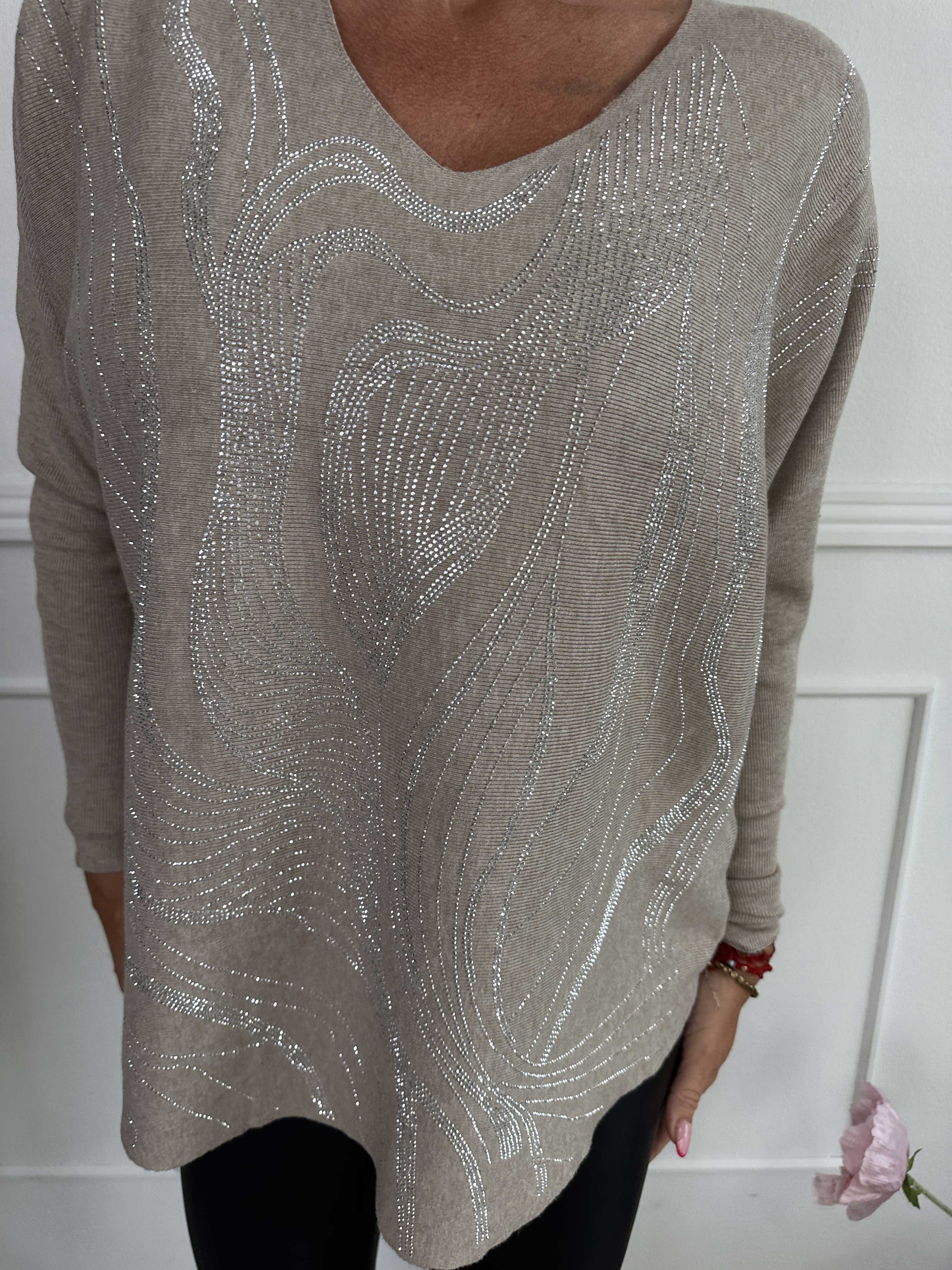 Rin - Mjuk tröja med strass