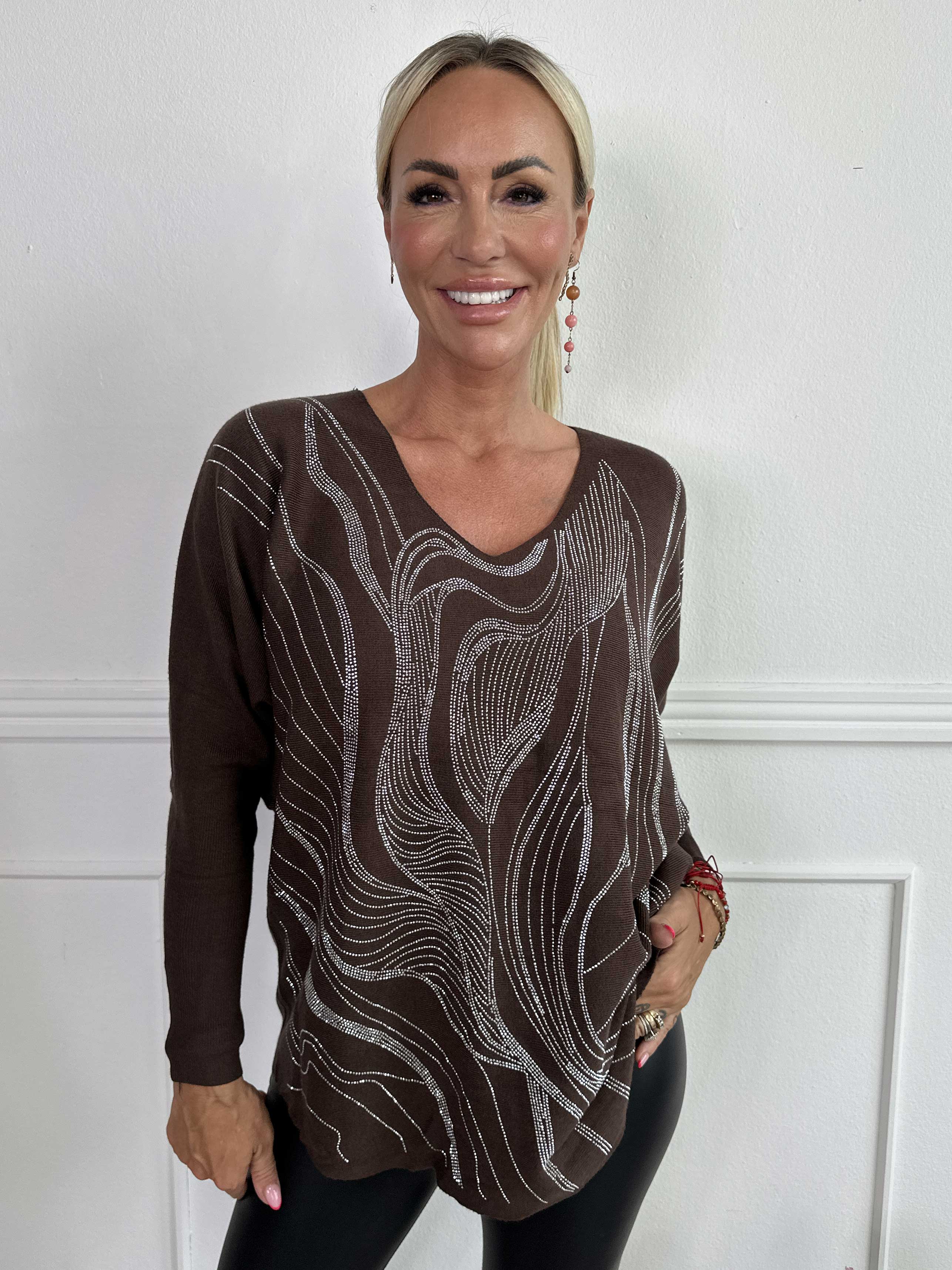 Rin - Mjuk tröja med strass