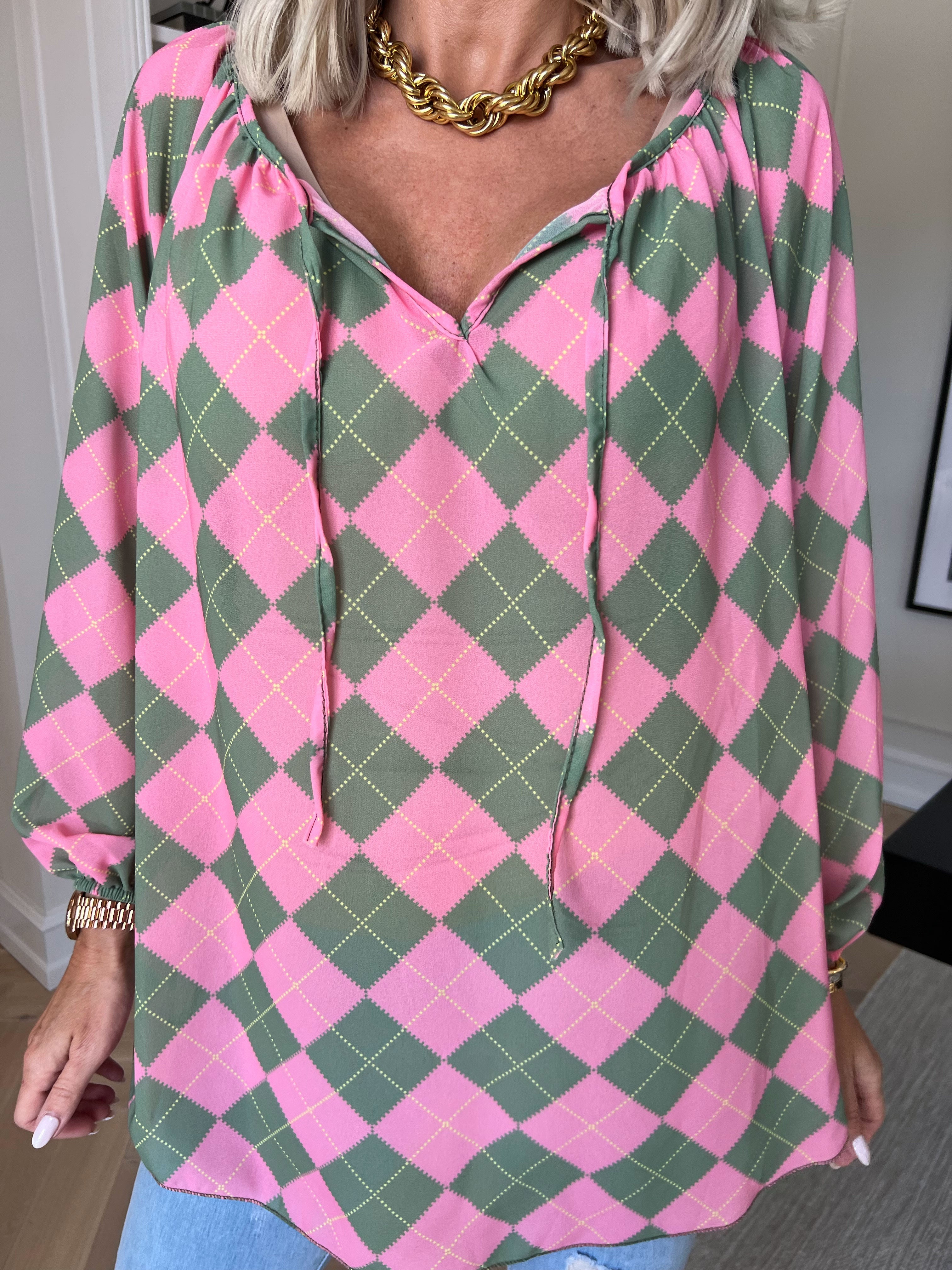 Romana - Fin ternet tunika i chiffon