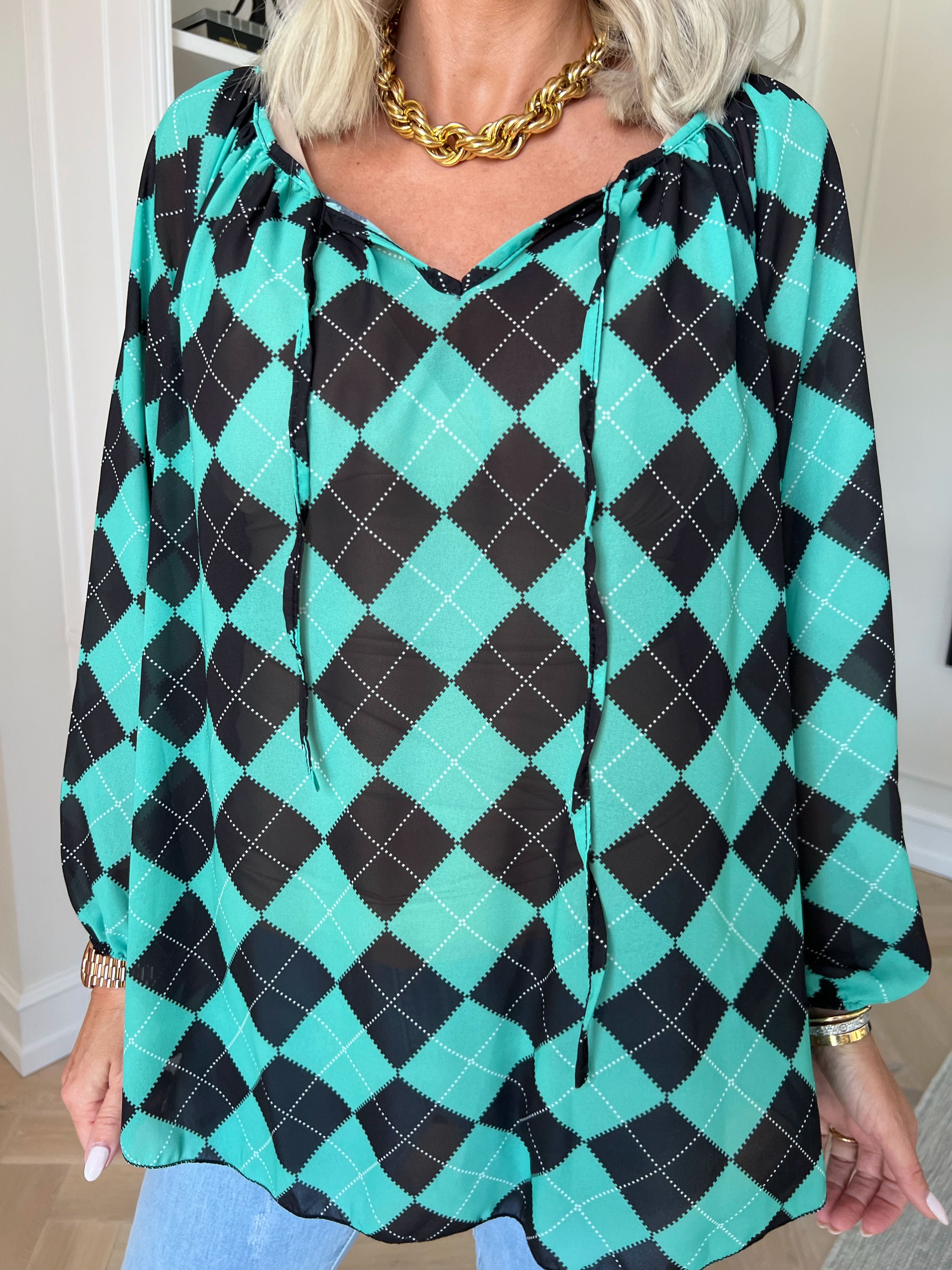 Romana - Fin ternet tunika i chiffon