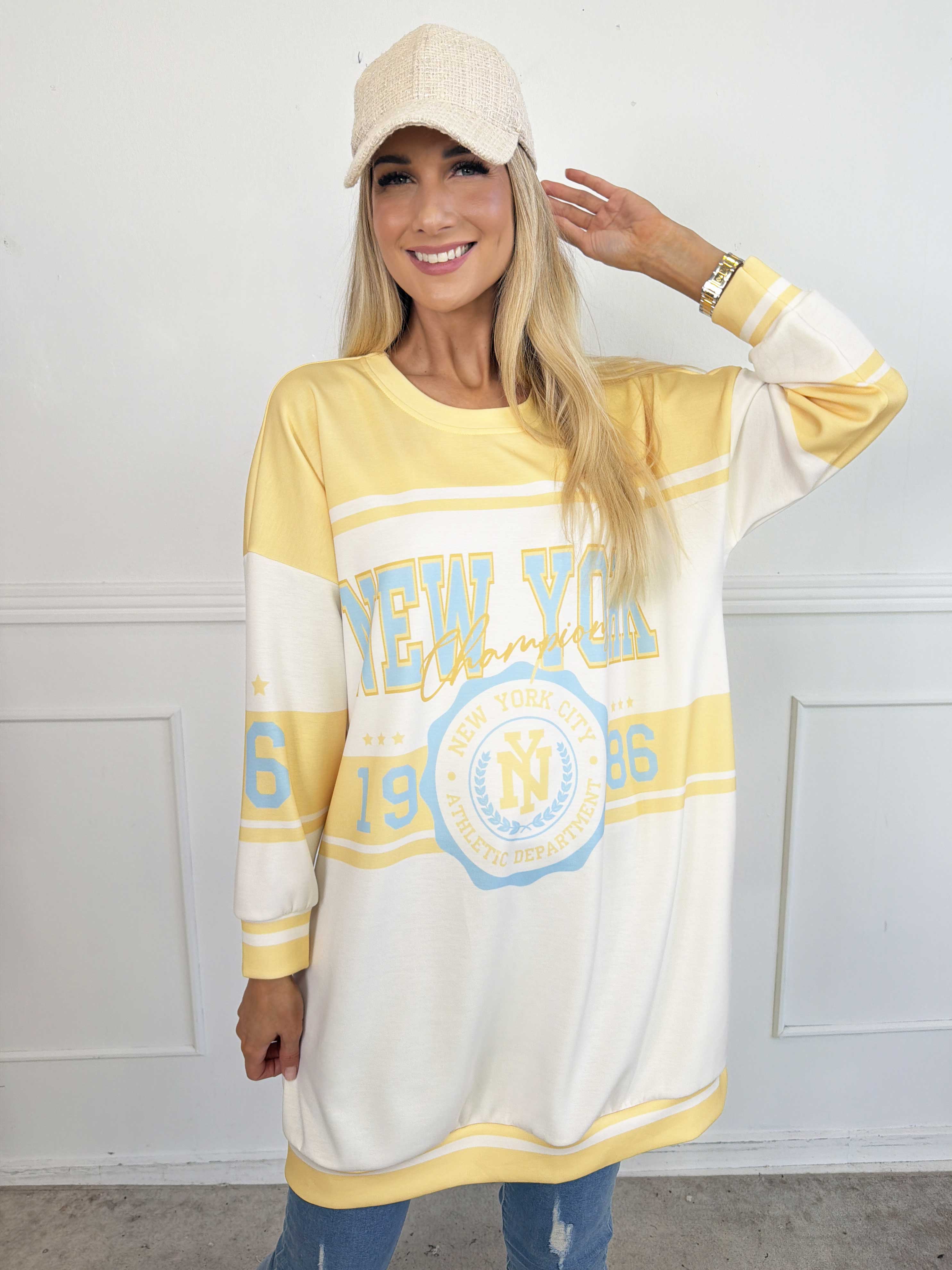 Rosaria - Joggingklänning med New York-motiv på bröstet