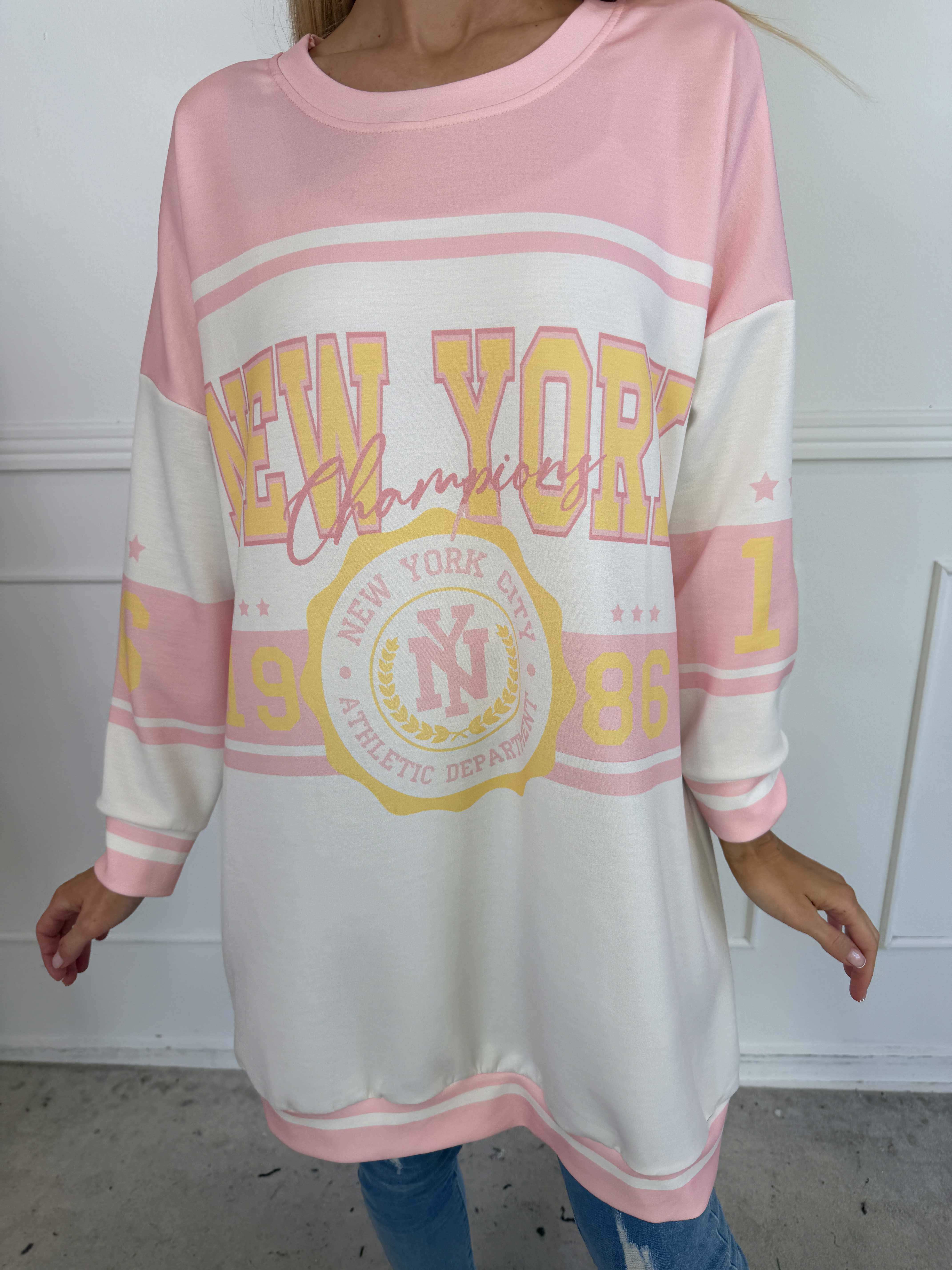 Rosaria - Joggingklänning med New York-motiv på bröstet