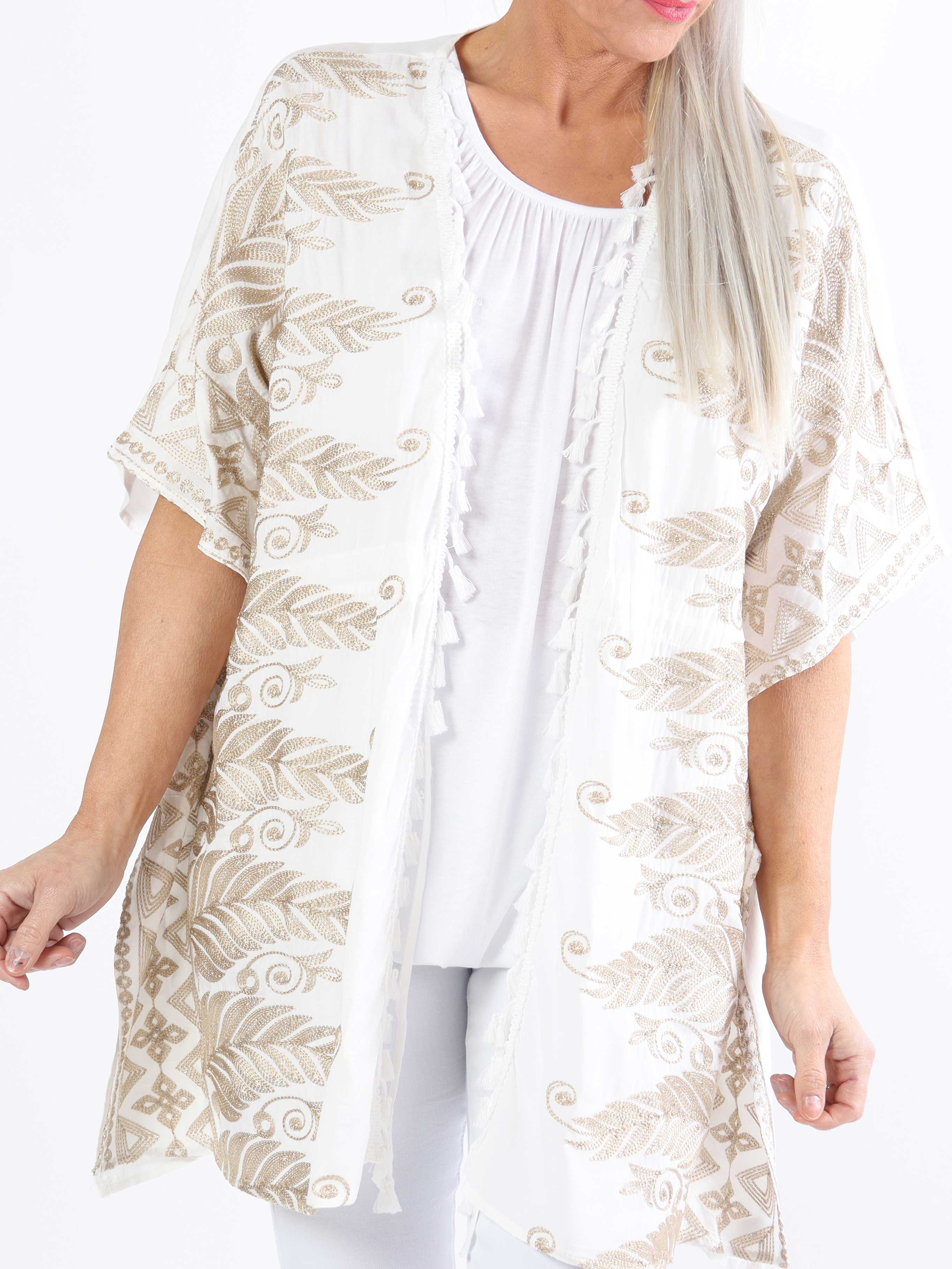Samira - Vacker kimono i plus size med broderi