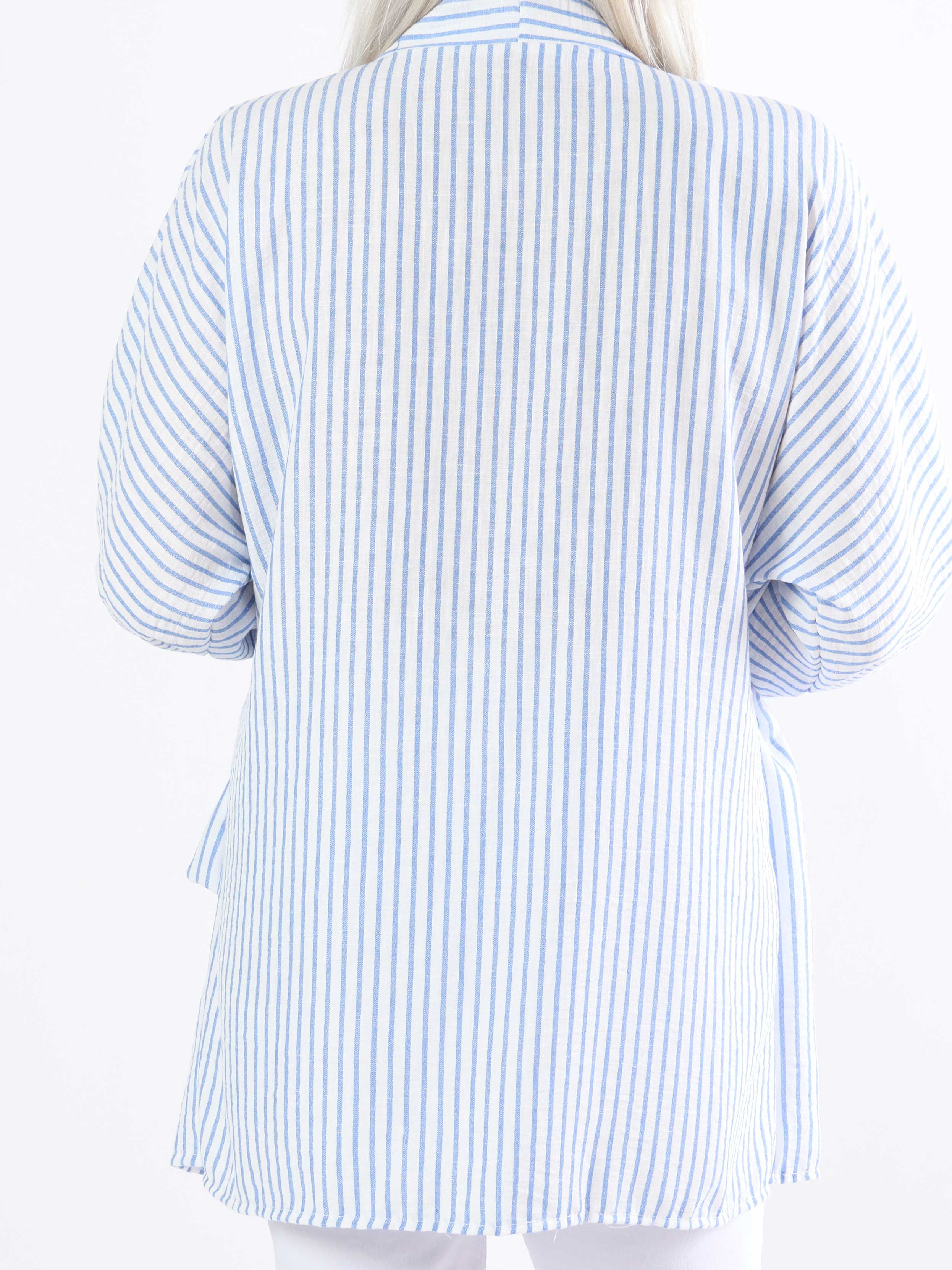 Sarah Stripe - Söt randig omlott-tunika i plusstorlek