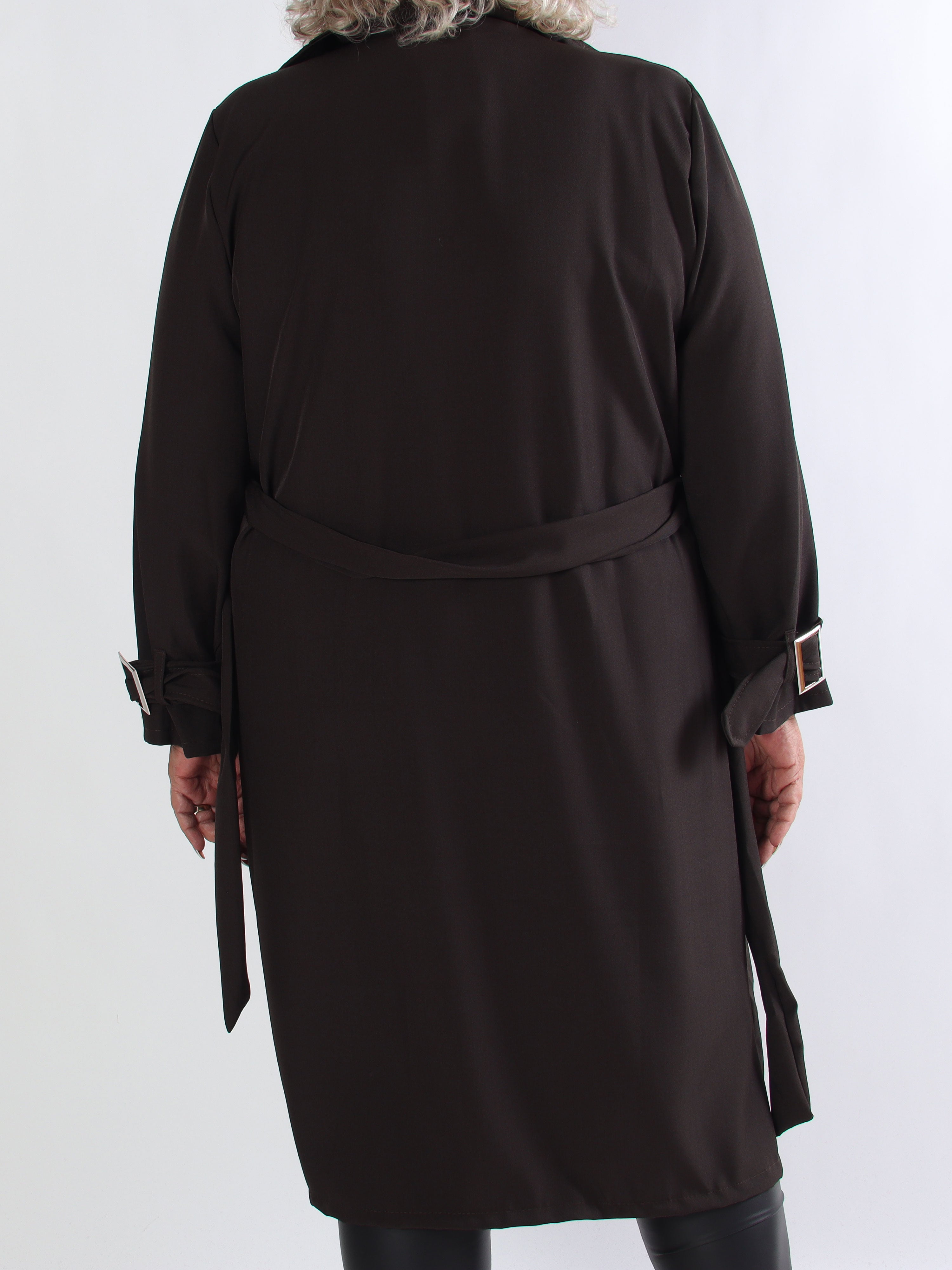 Sharpay - Lätt trenchcoat i plusstorlek med knytband