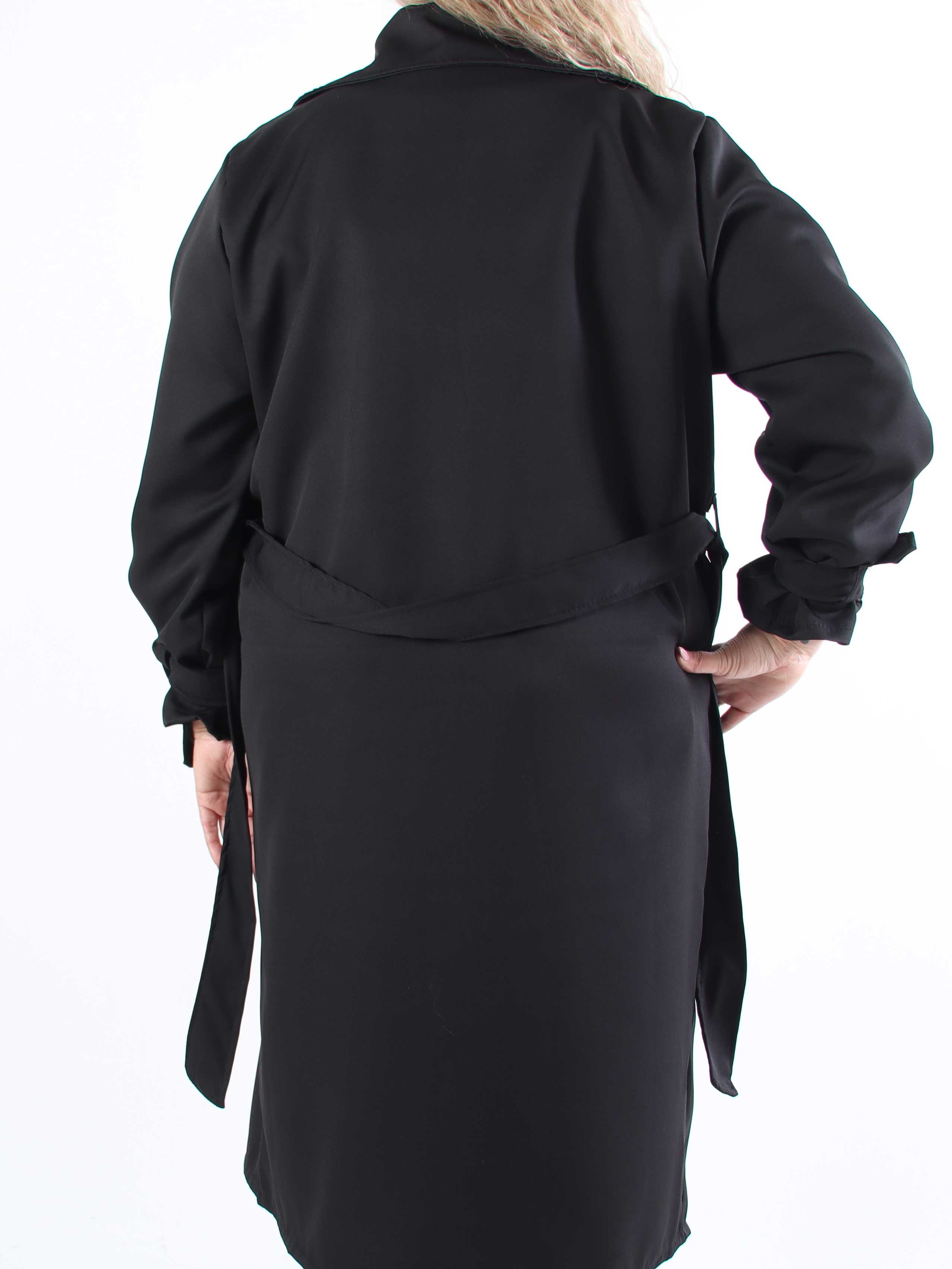 Sharpay - Lätt trenchcoat i plusstorlek med knytband