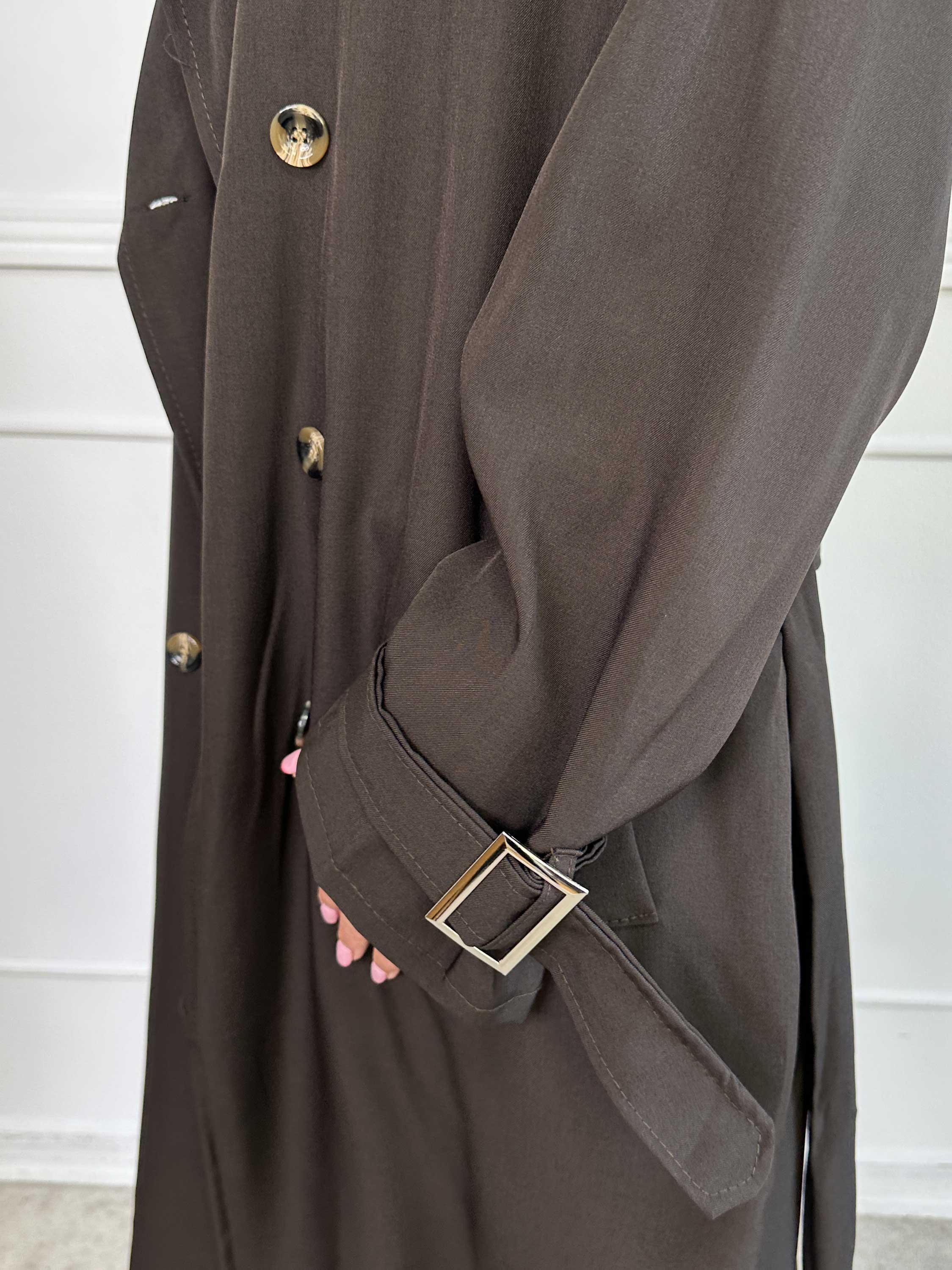 Sharpay - Lätt trenchcoat med knytskärp