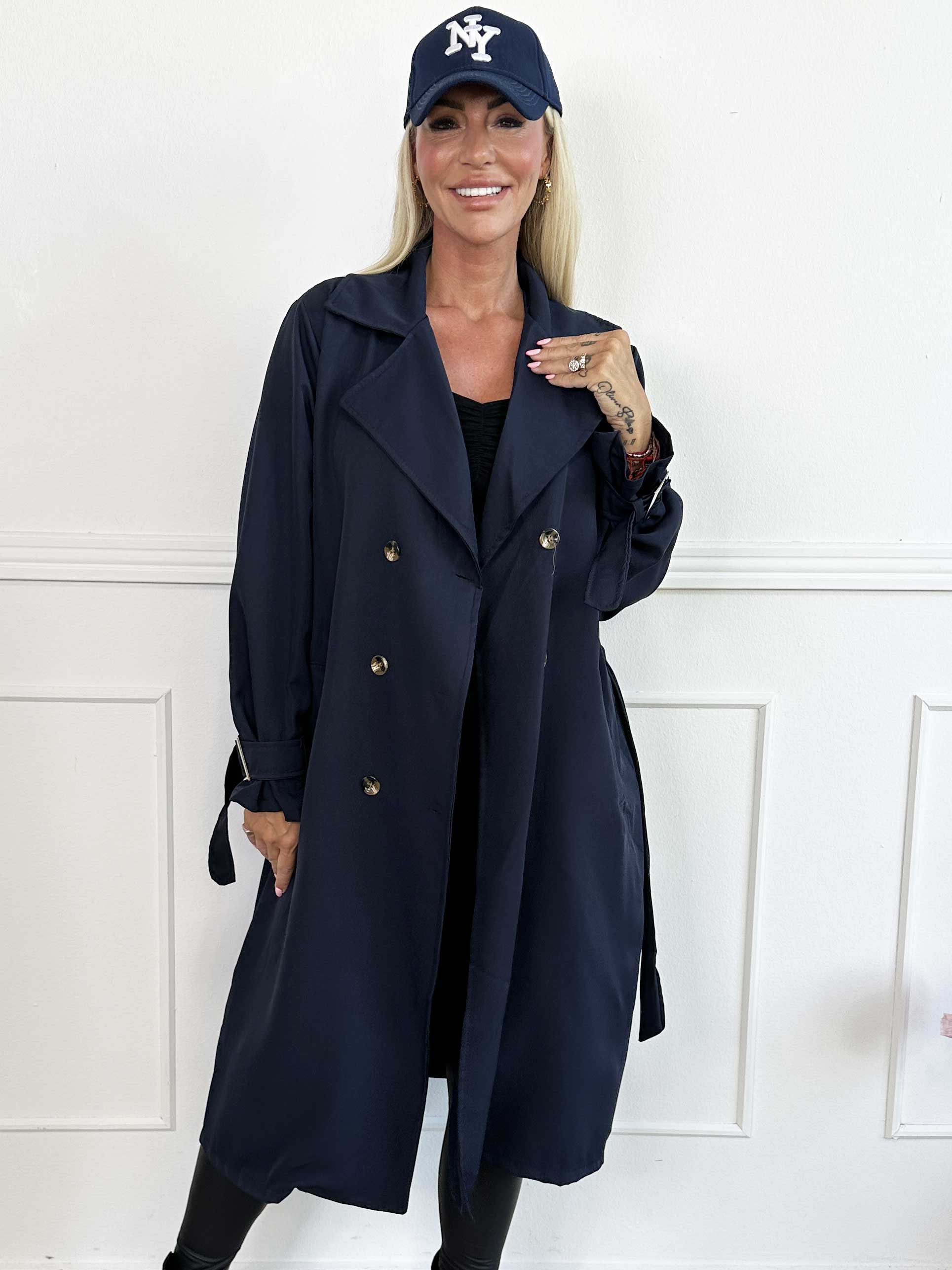 Sharpay - Lätt trenchcoat med knytskärp