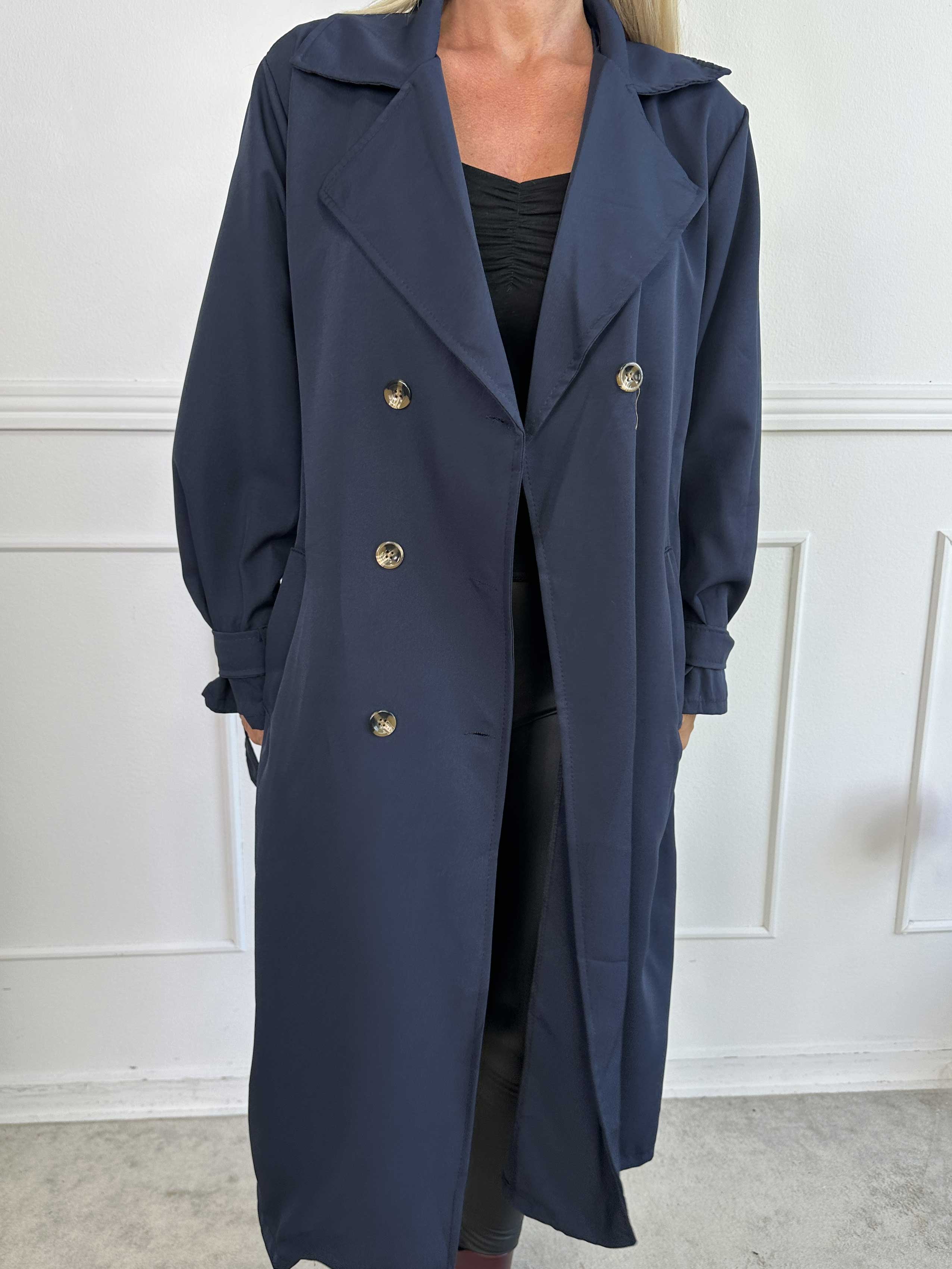 Sharpay - Lätt trenchcoat med knytskärp