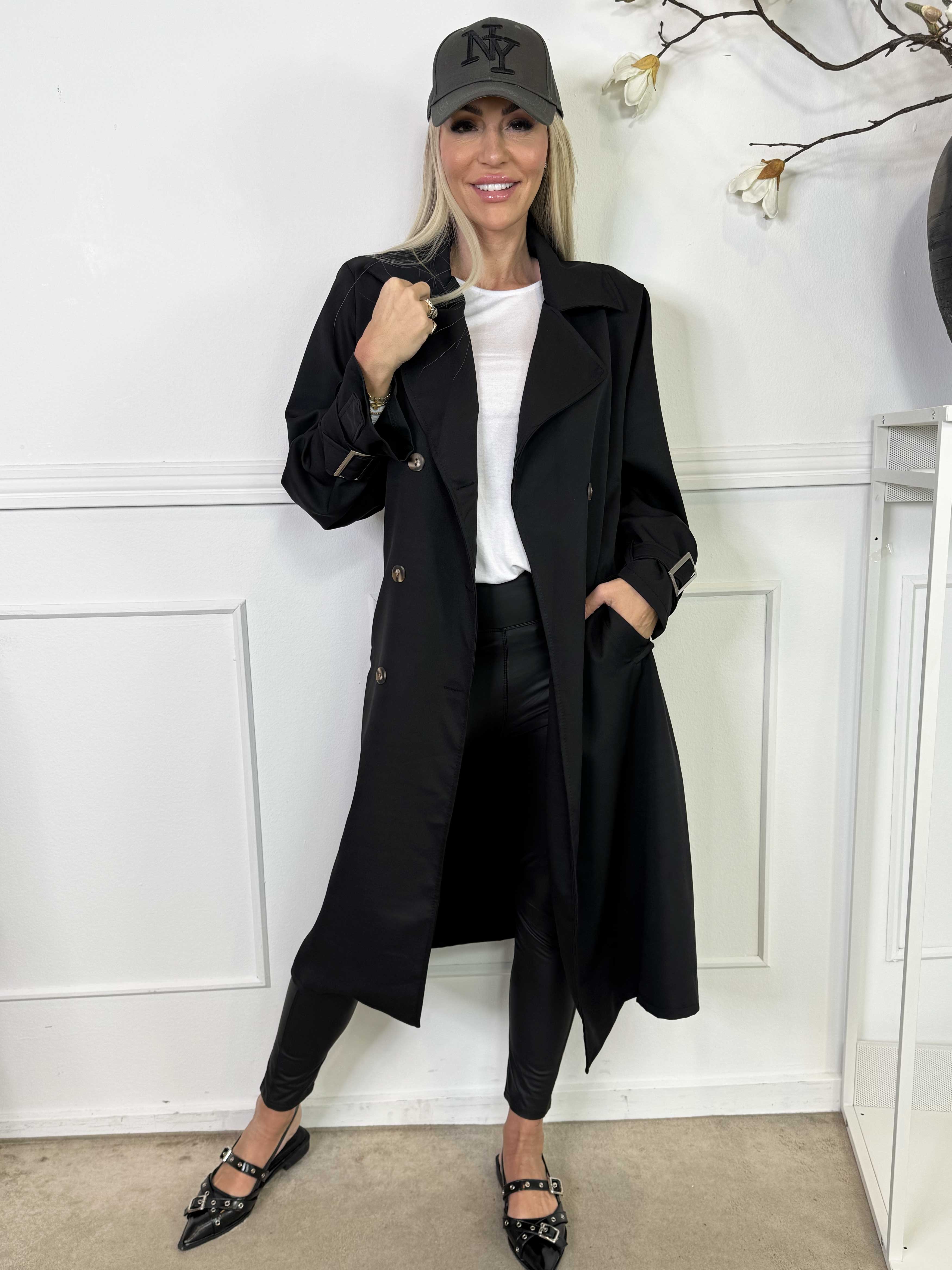 Sharpay - Lätt trenchcoat med knytskärp