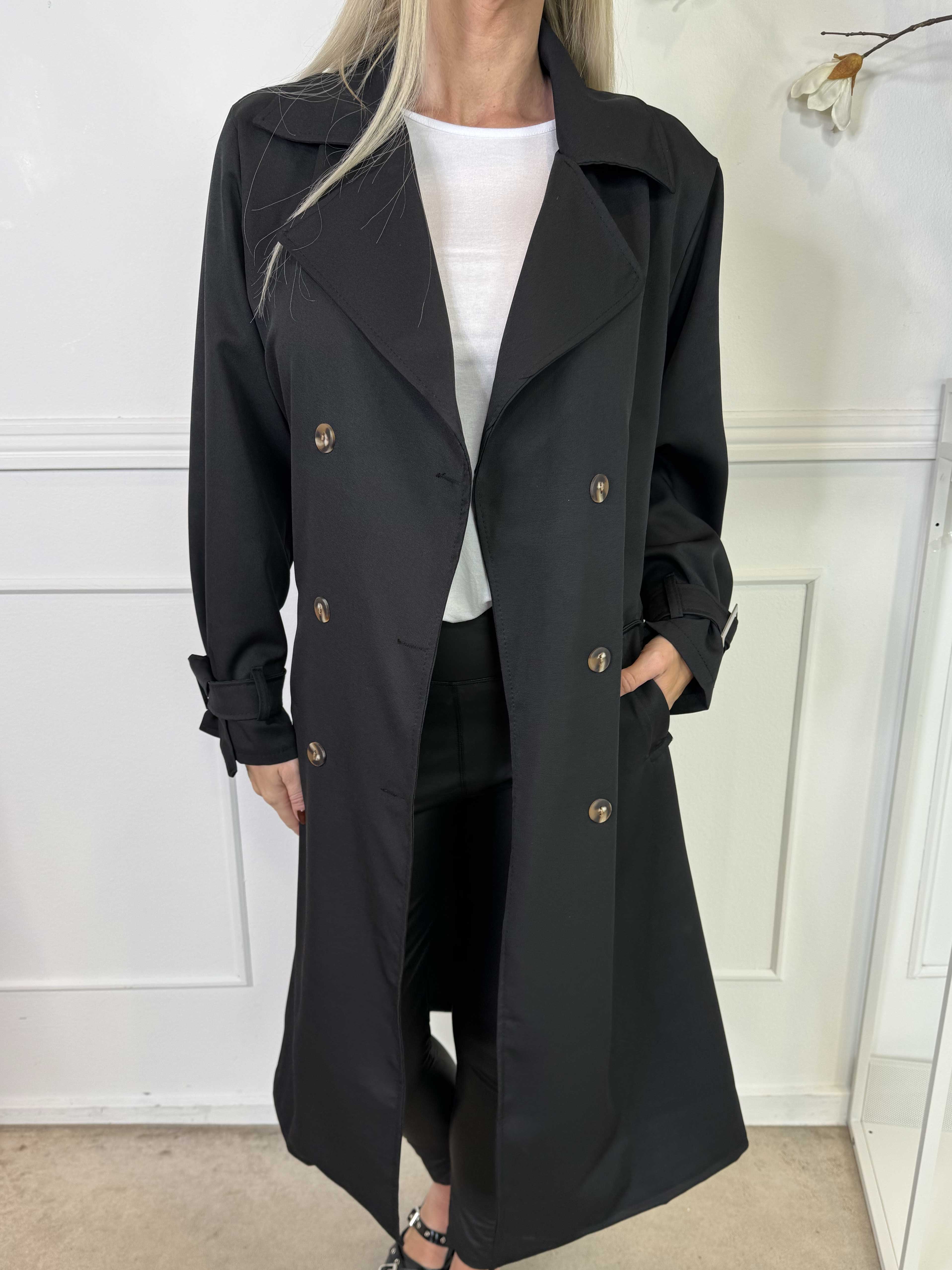 Sharpay - Lätt trenchcoat med knytskärp