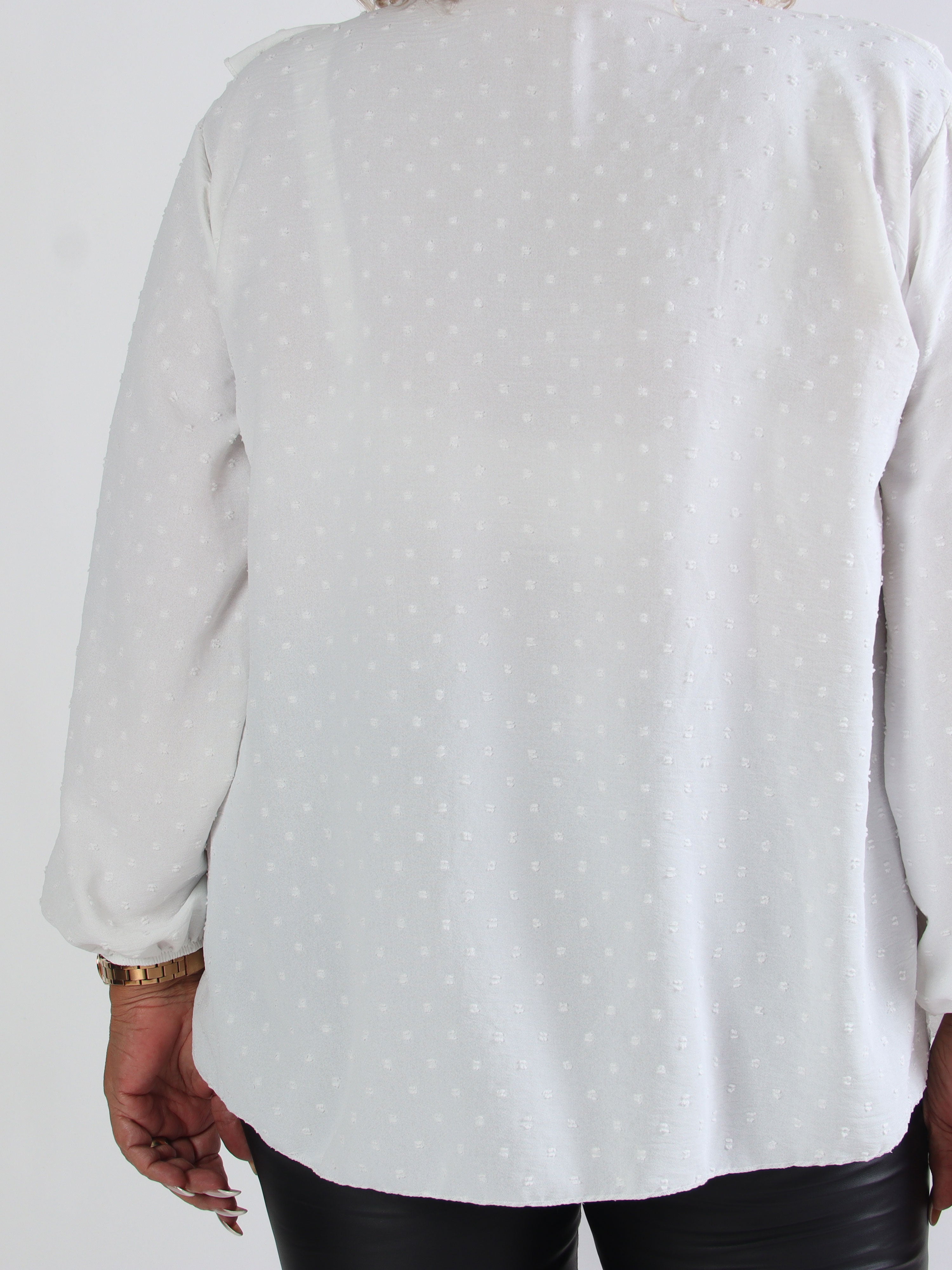 Sozan - Söt tunika med volanger och spetskant i ringningen