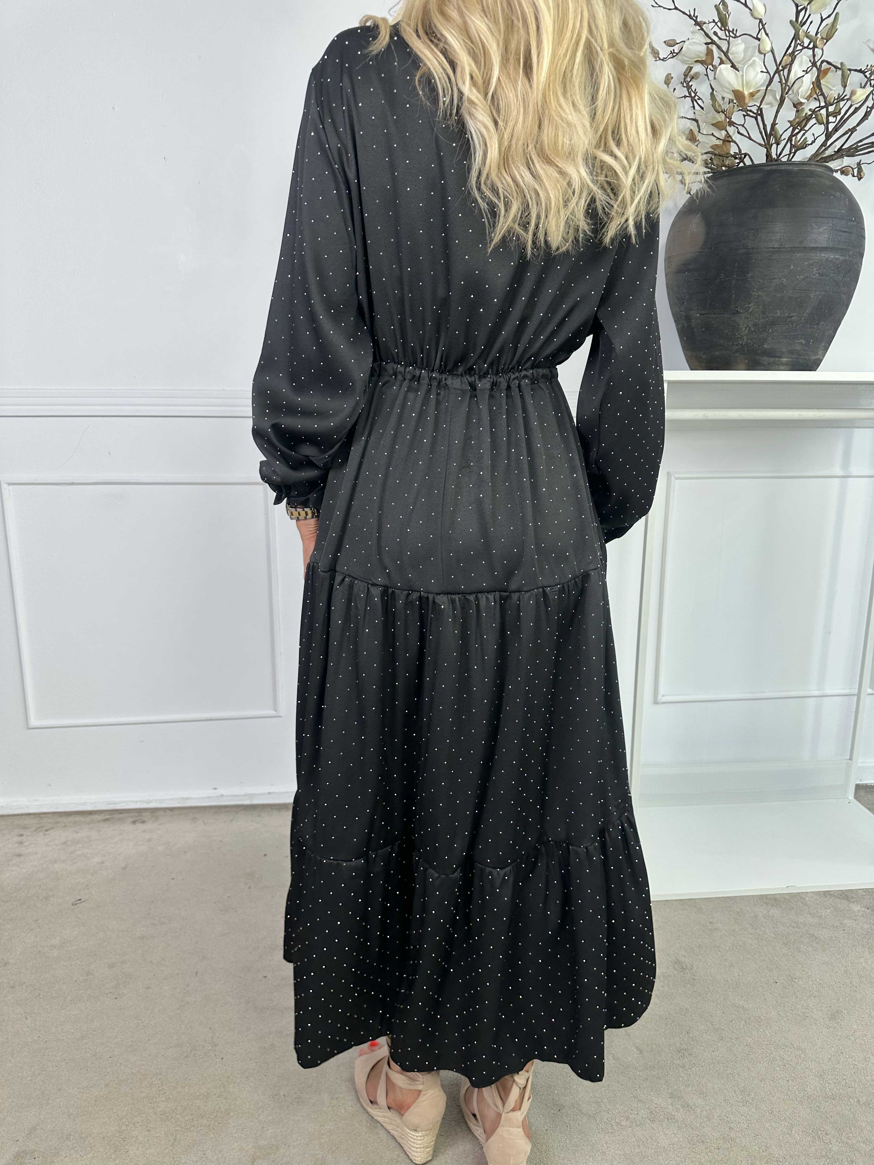 Starlight - Långklänning med lager-på-lager-look utsmyckad med lister