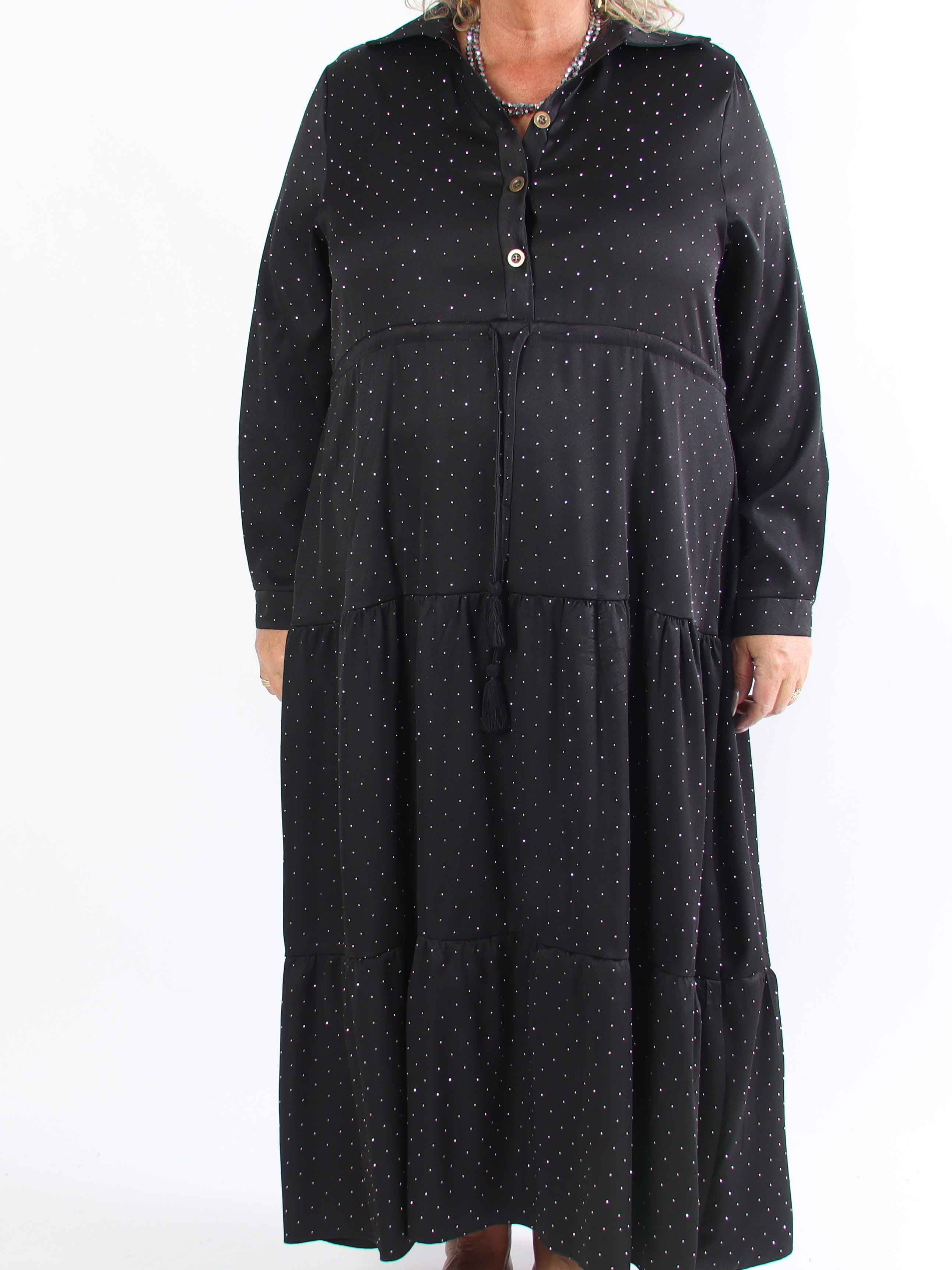 Starlight - Plus size-klänning med lager-på-lager-look utsmyckad med volanger