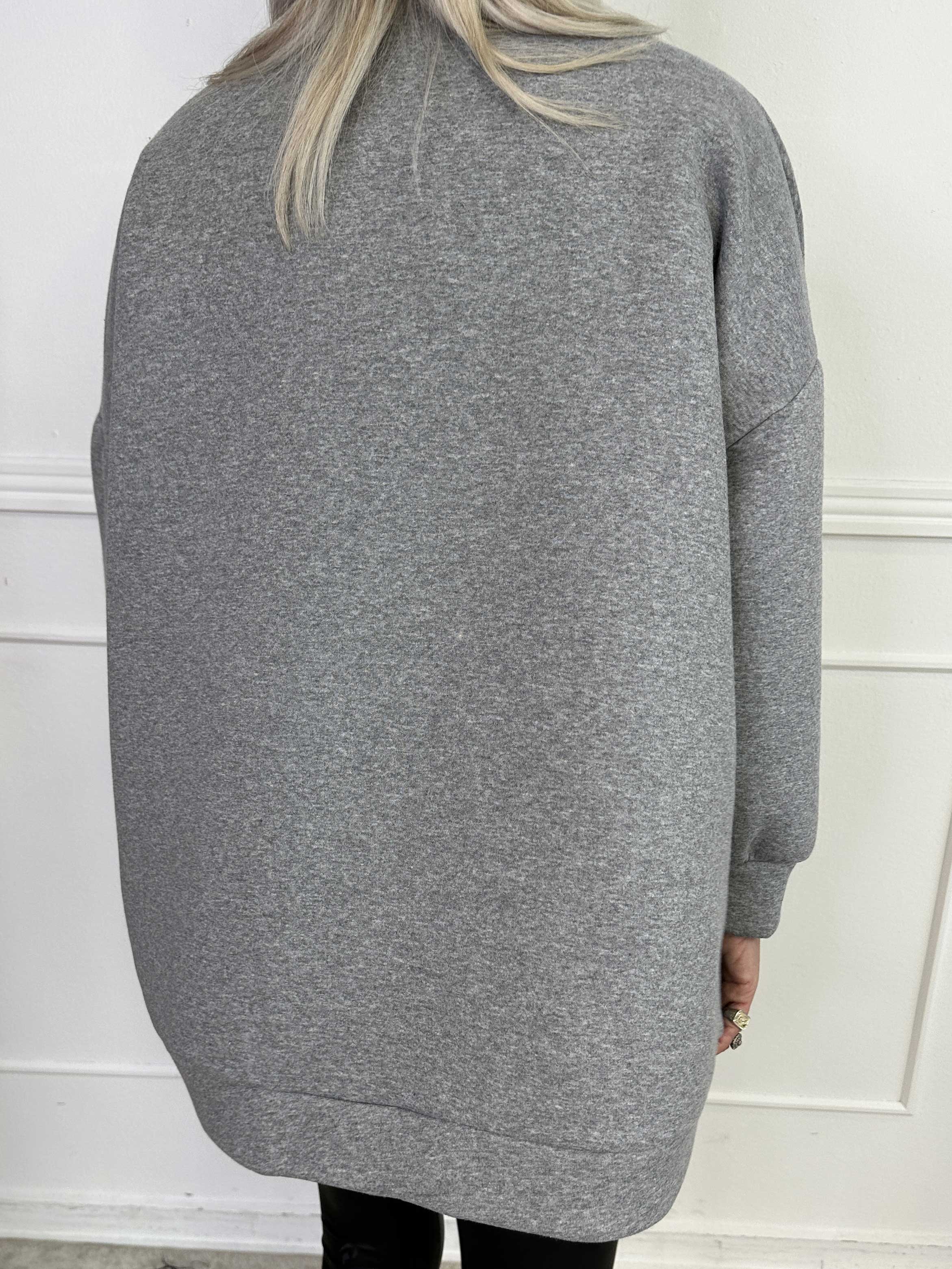 Thalassa - Oversized sweatshirt i bomuld med stor velour sløjfe