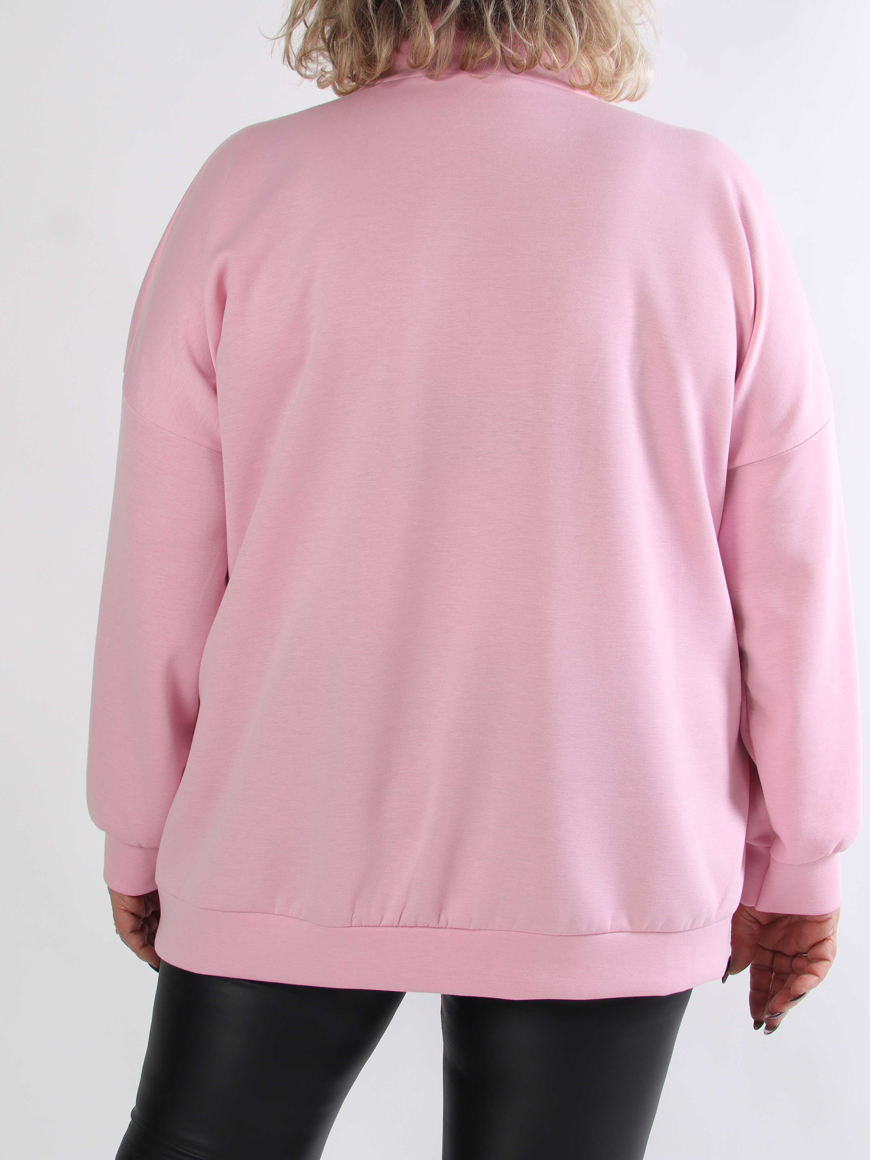 Tracy - Plus size s weatshirt med lynlås og NEW YORK detalje