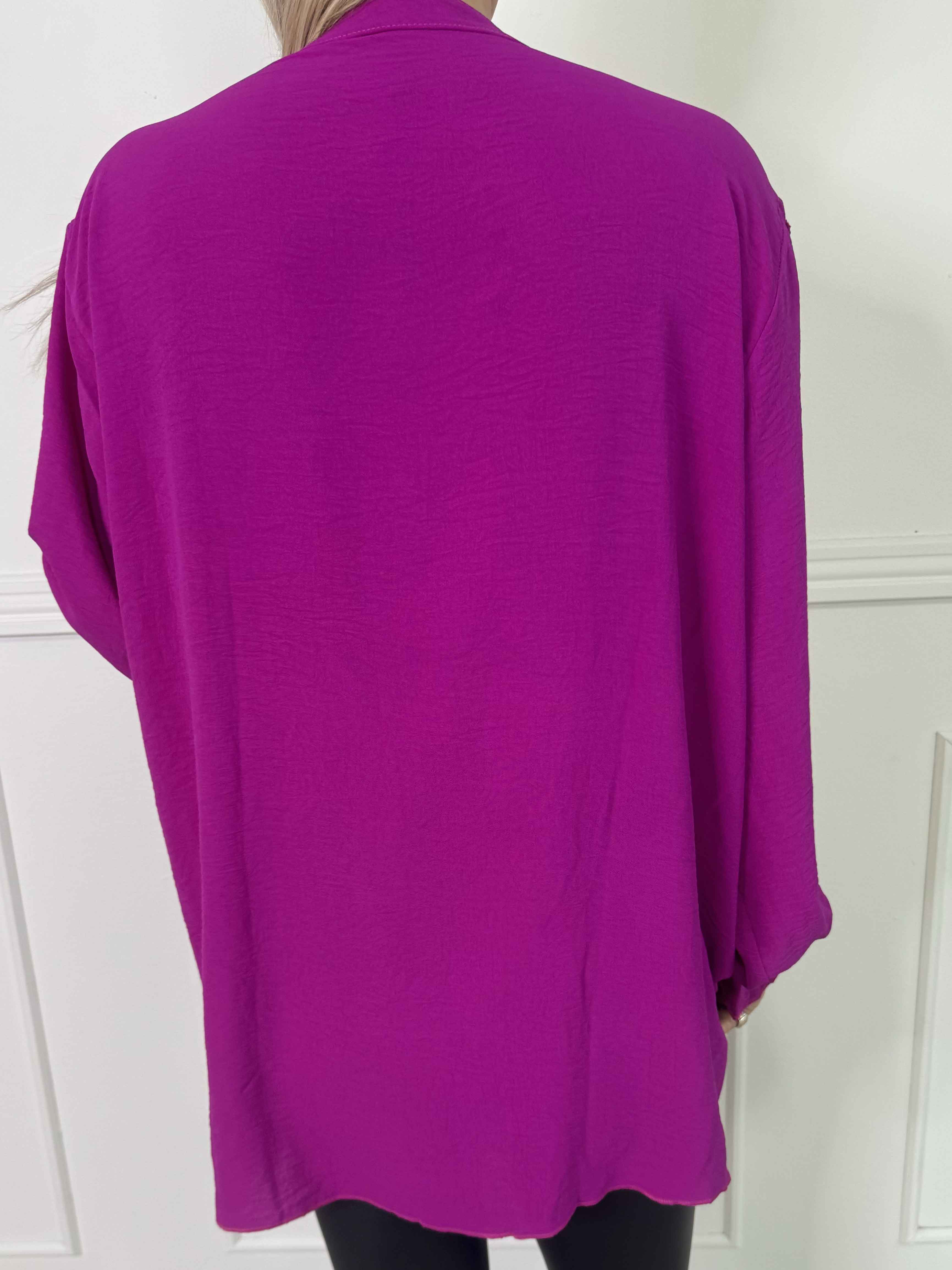 Trudie - Sød skjorte i viskose med fine flæser foran