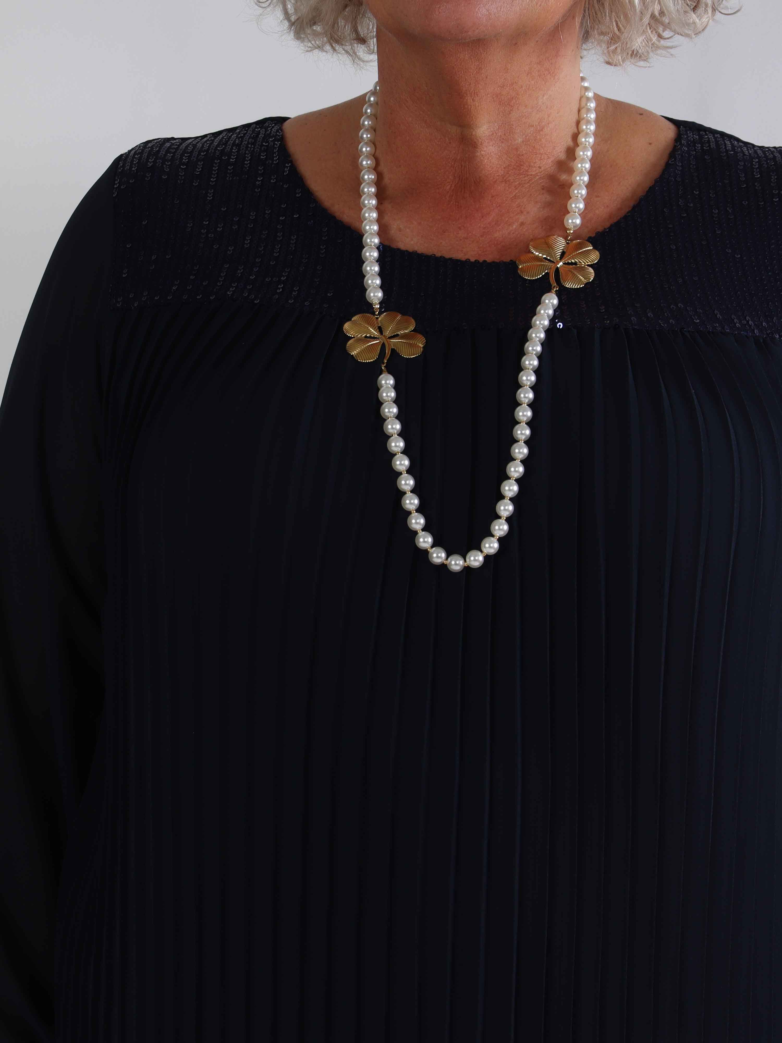 Ulrica - Söt plisserad plus size tunikaklänning med paljetter