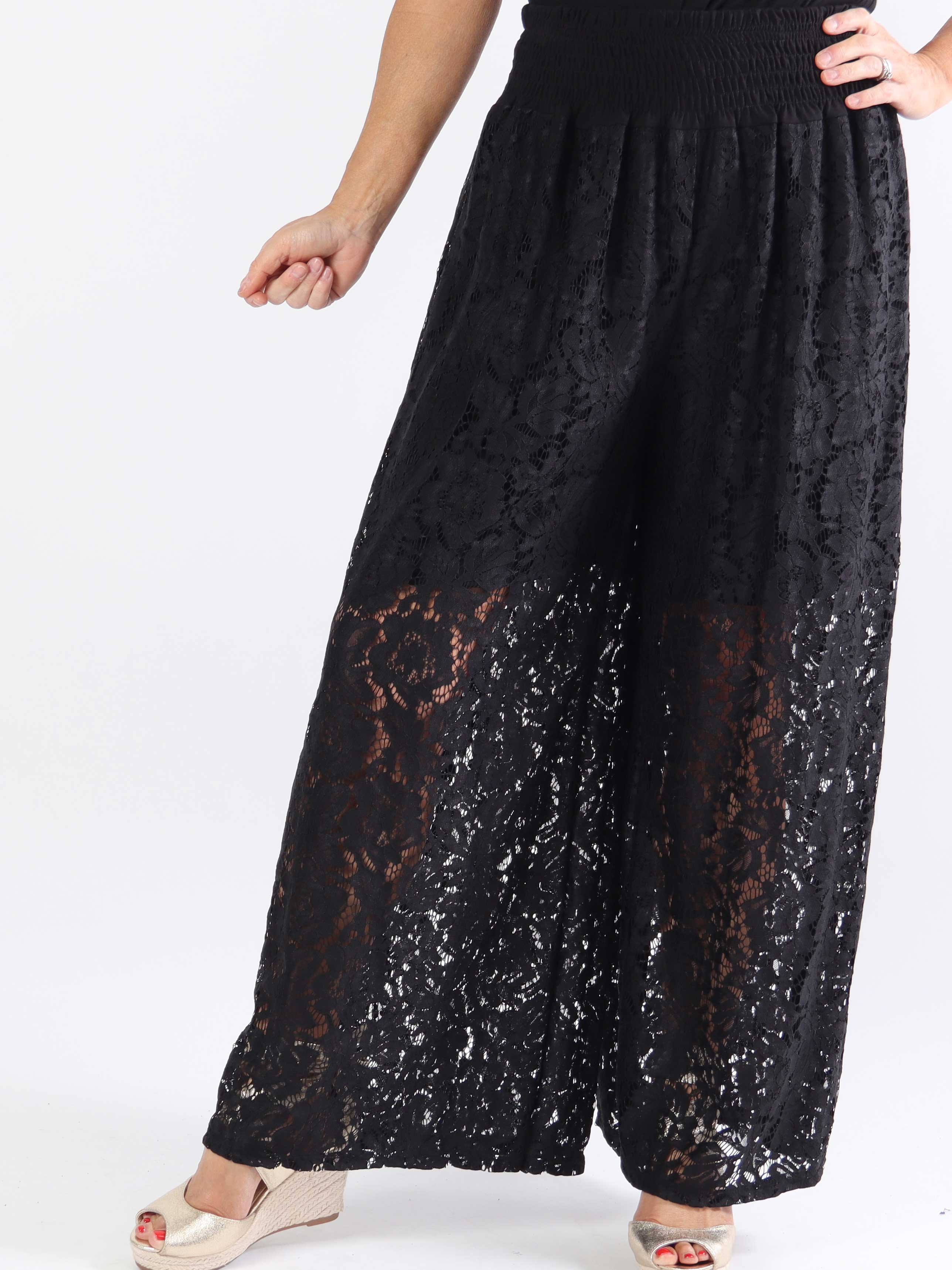 Valencia - Söta stretchiga spetsbyxor i plusstorlek
