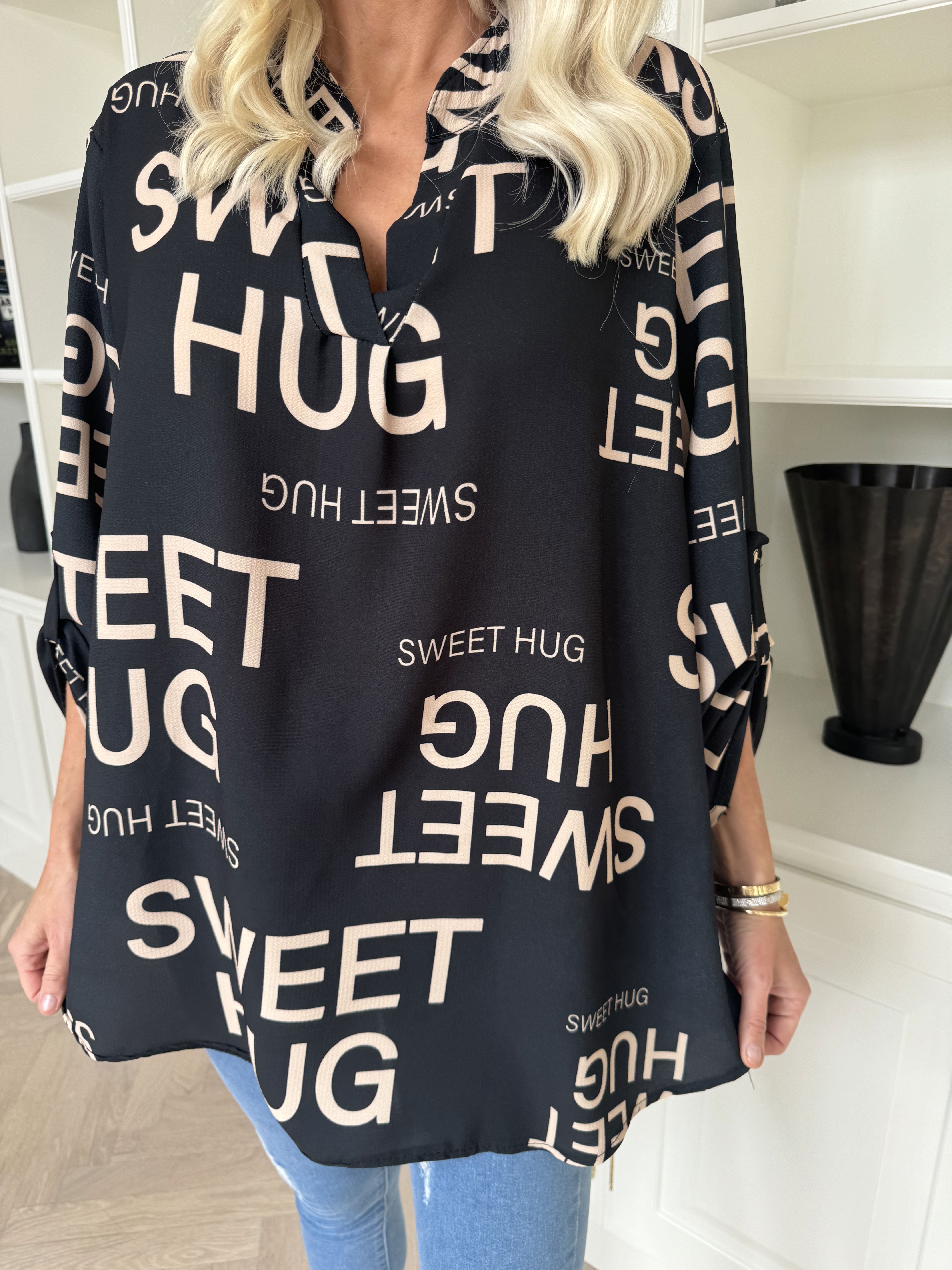 Vanesa Graphic - Söt tunika i viskos med text